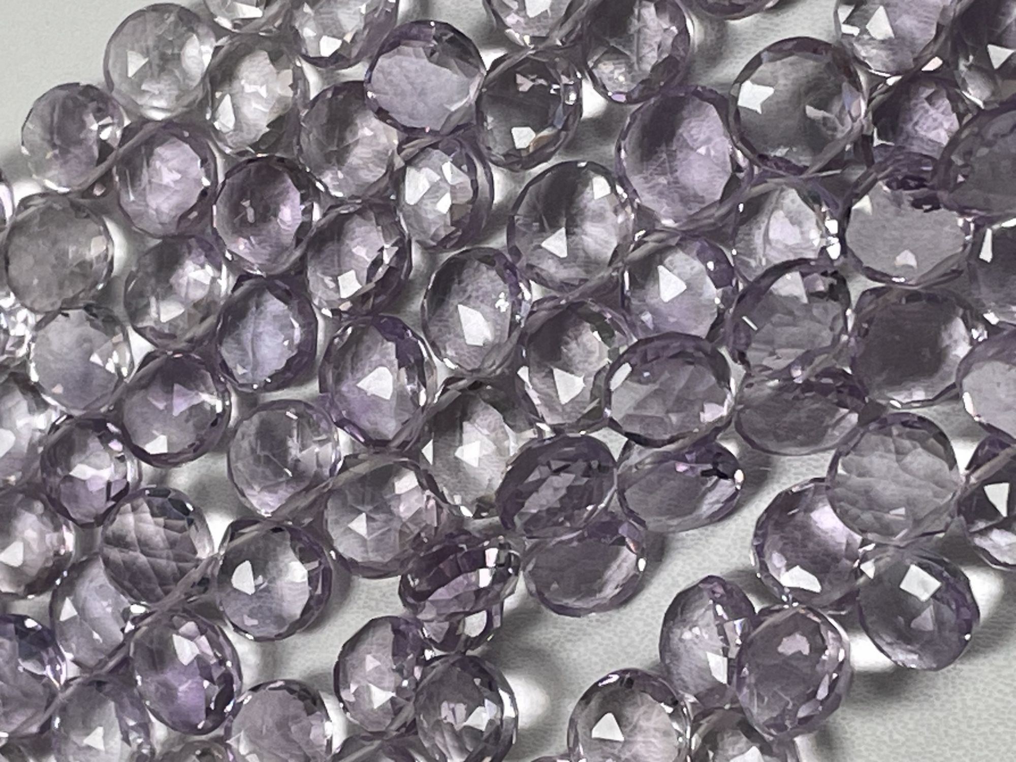 Pink Amethyst Heart Faceted