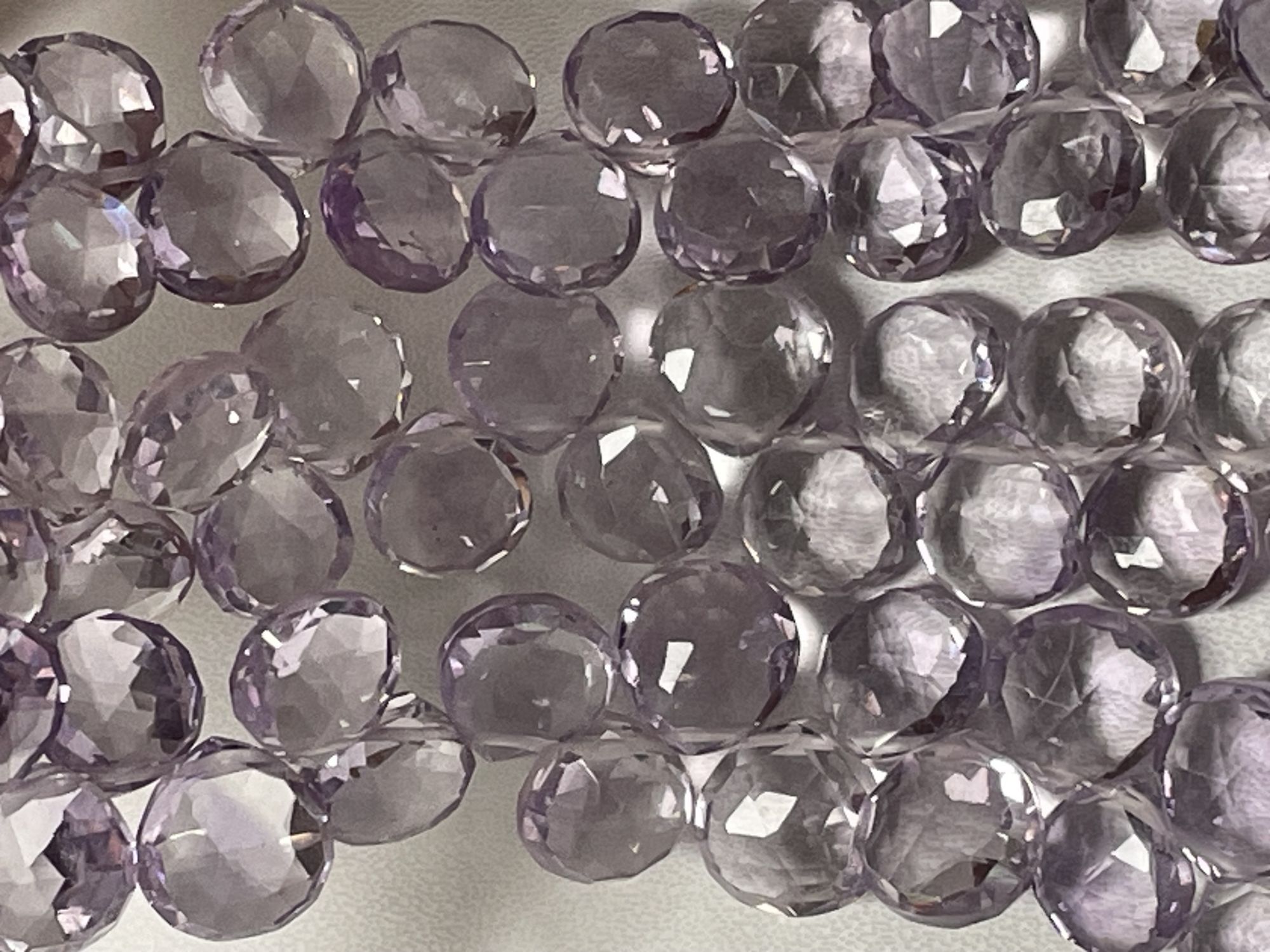 Pink Amethyst Heart Faceted