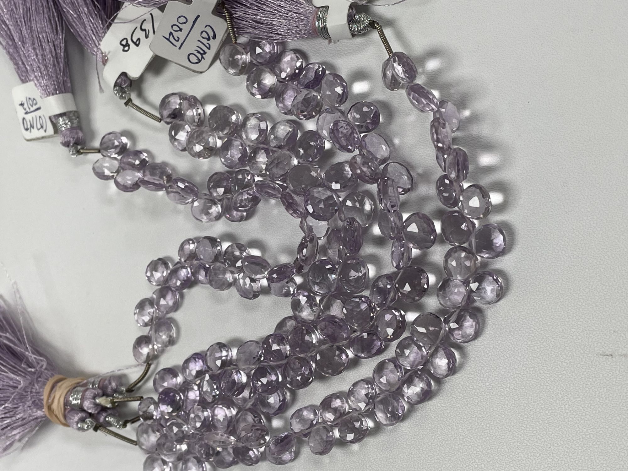 Pink Amethyst Heart Faceted