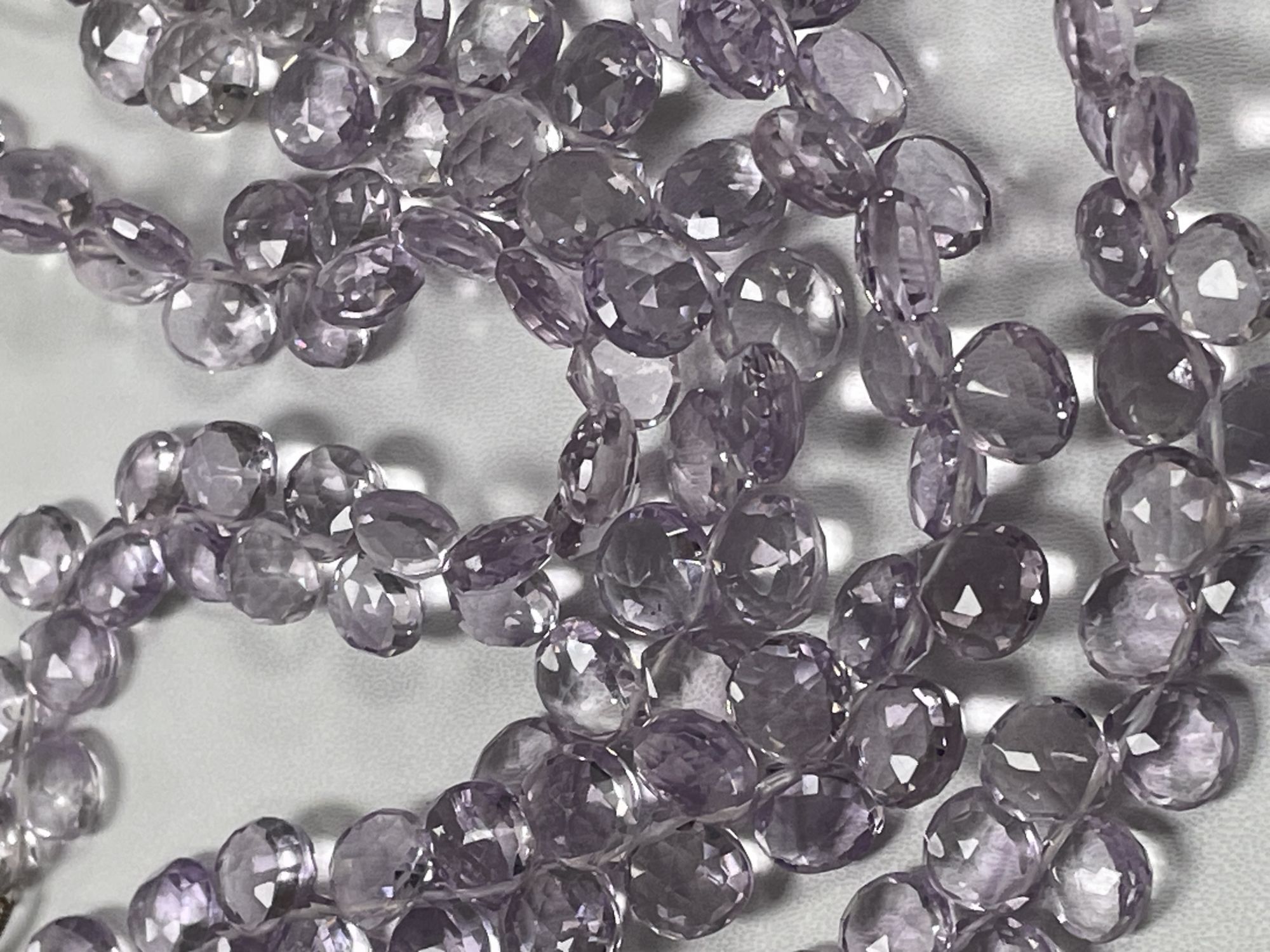 Pink Amethyst Heart Faceted