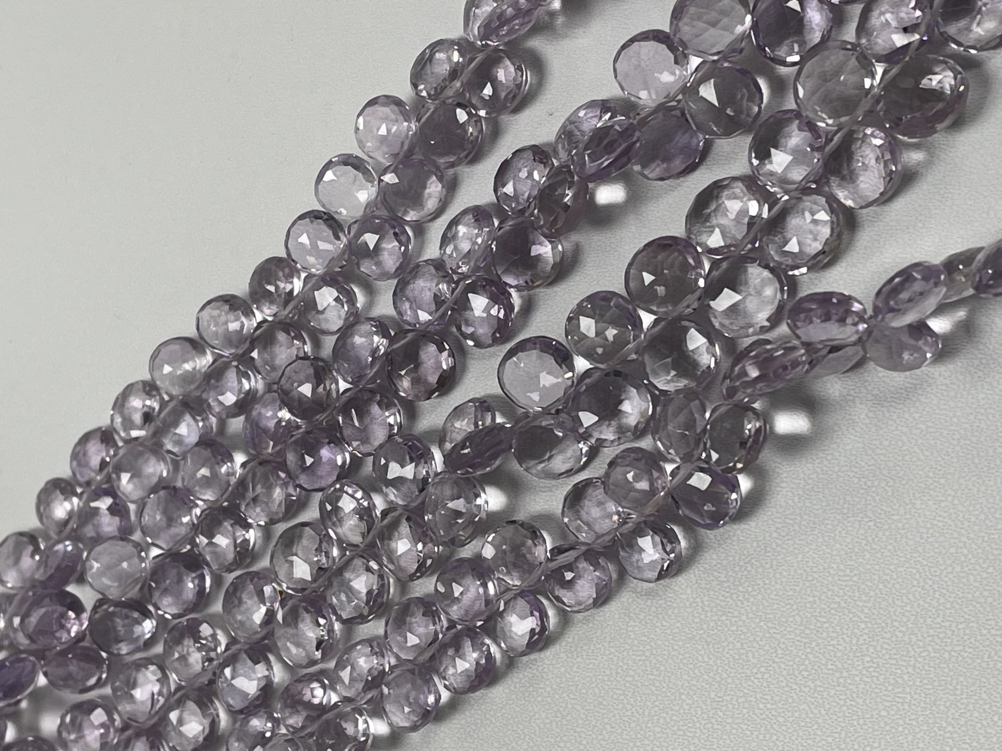 Pink Amethyst Heart Faceted