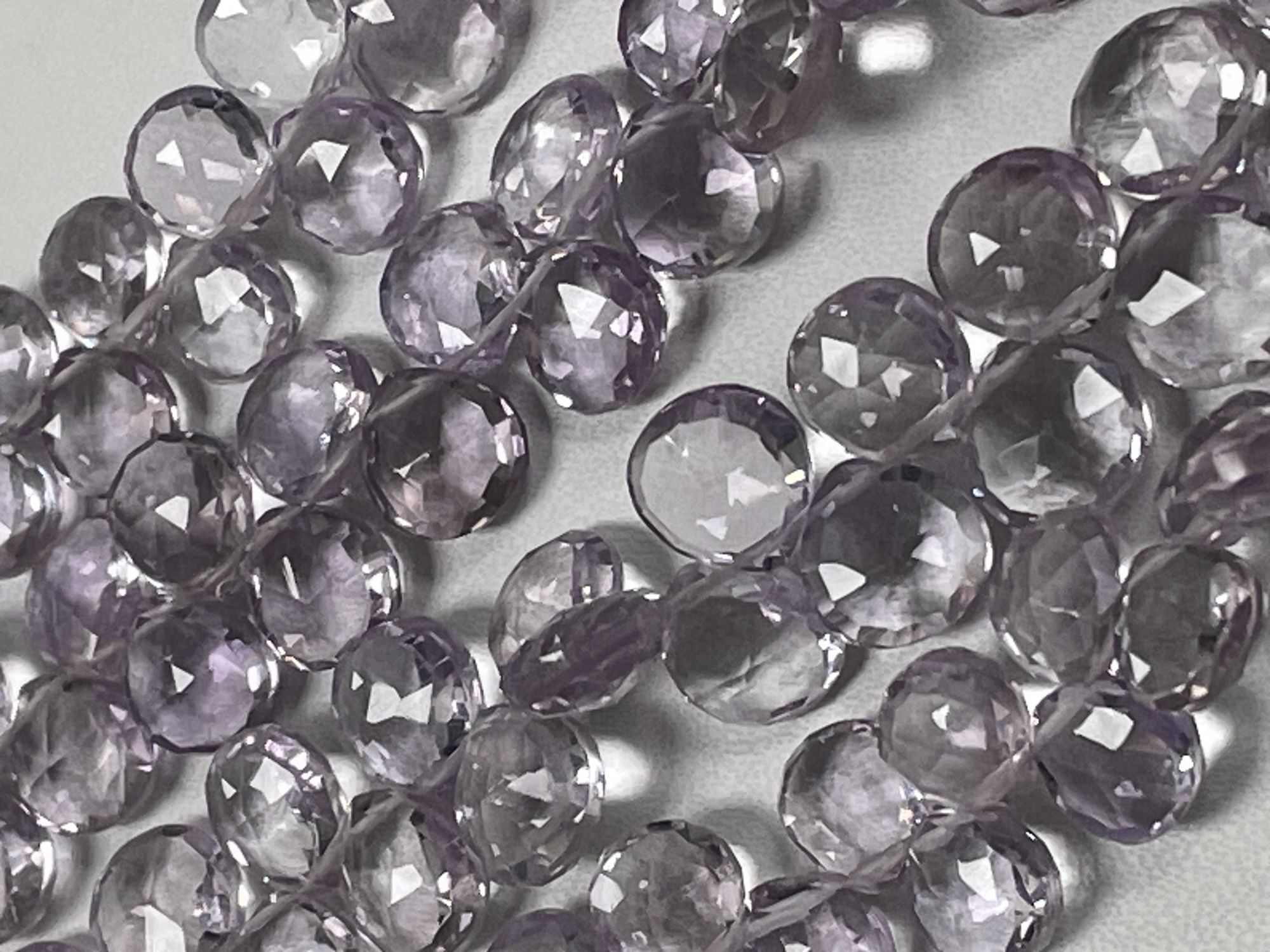 Pink Amethyst Heart Faceted