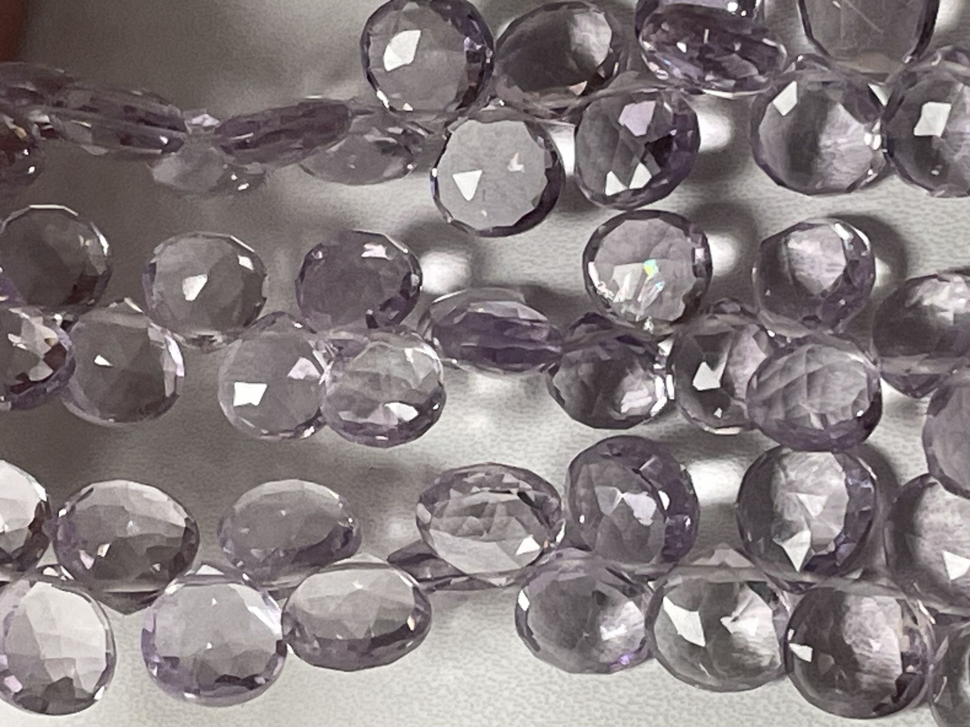 Pink Amethyst Heart Faceted