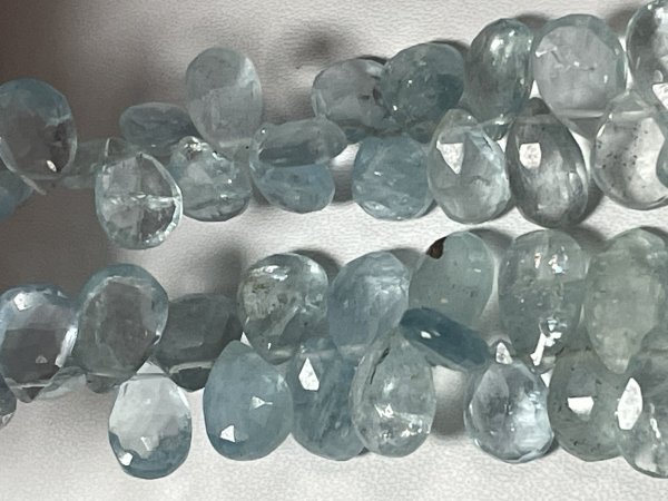 Aquamarine Pear Faceted