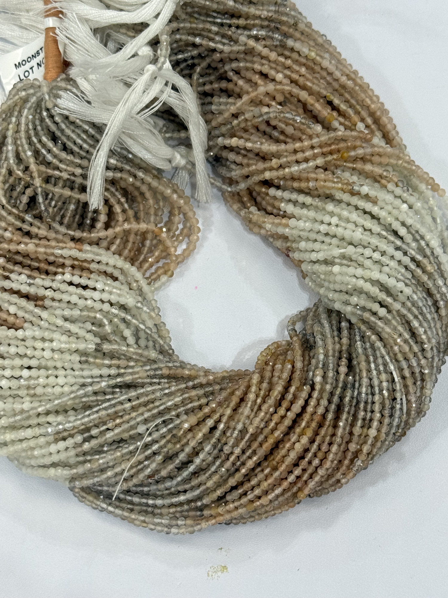 Multi Moonstone Rondelle Faceted