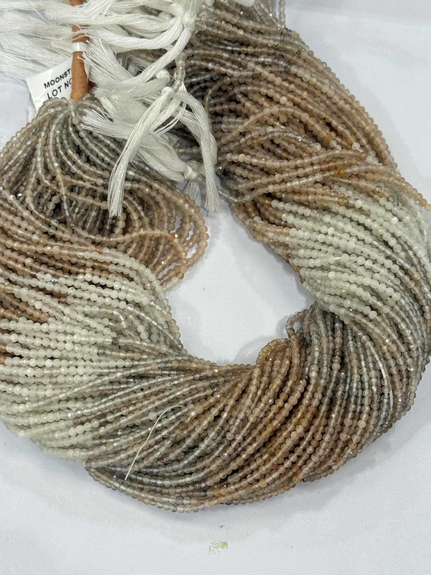 Multi Moonstone Rondelle Faceted