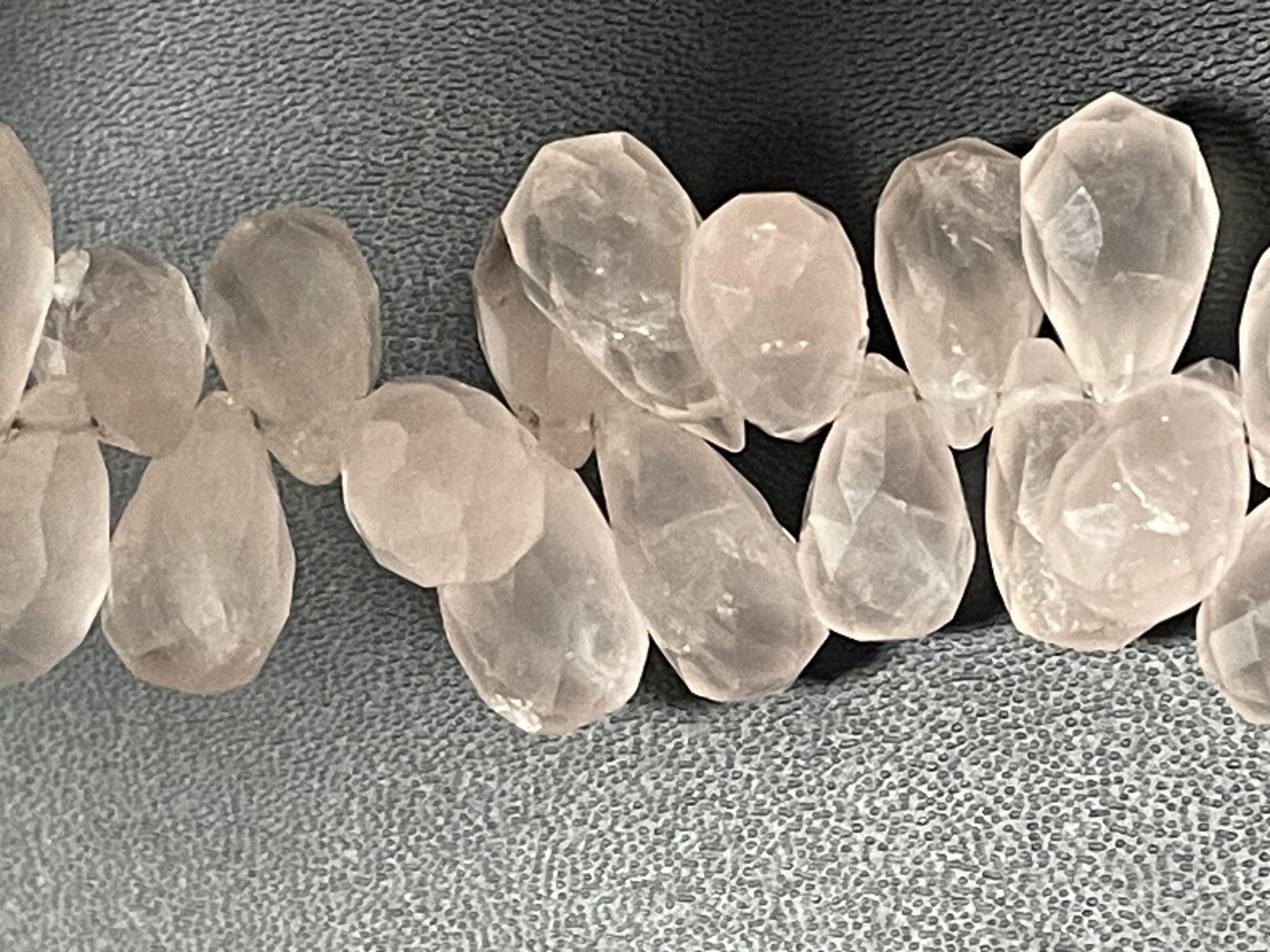Pink Rose Quartz Drop Faceted