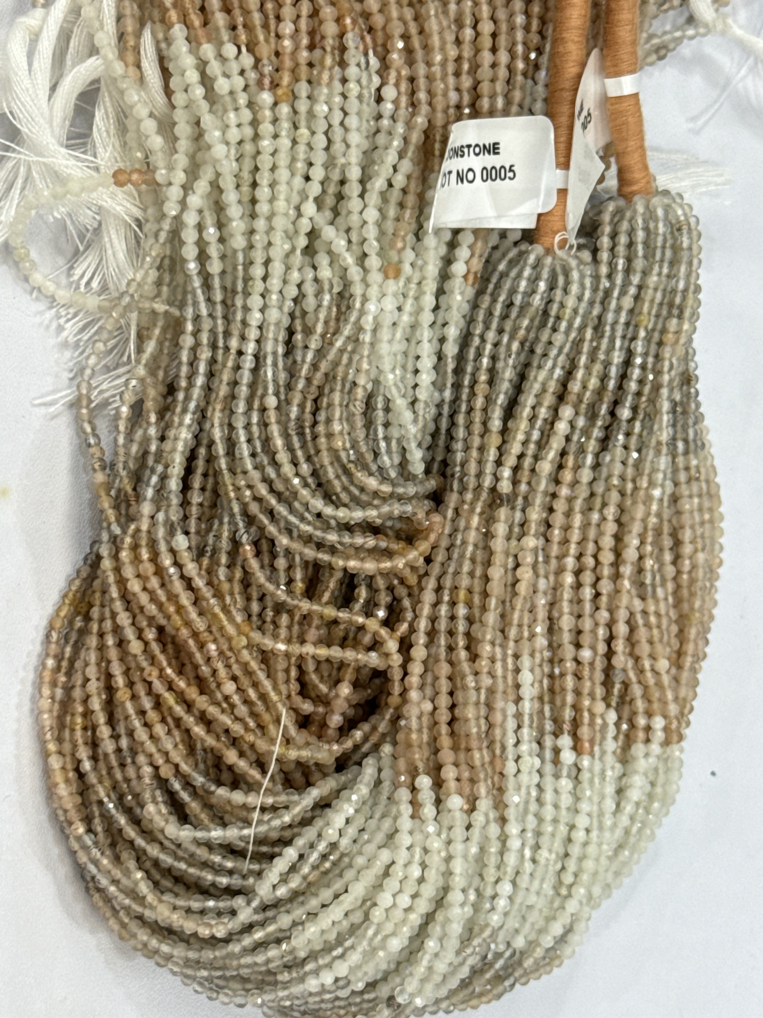Multi Moonstone Rondelle Faceted