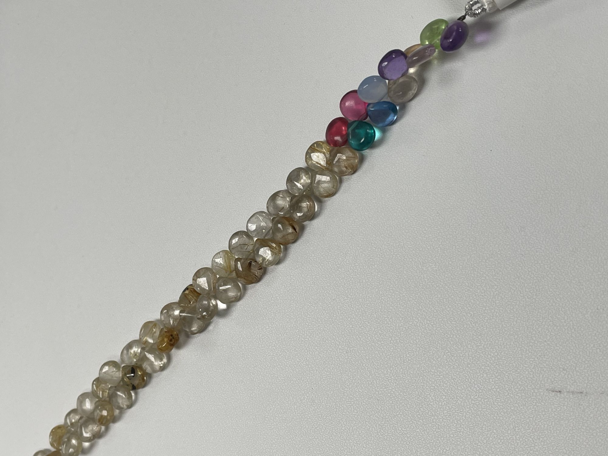 Multi Hydro Golden Rutilated Quartz Heart Smooth