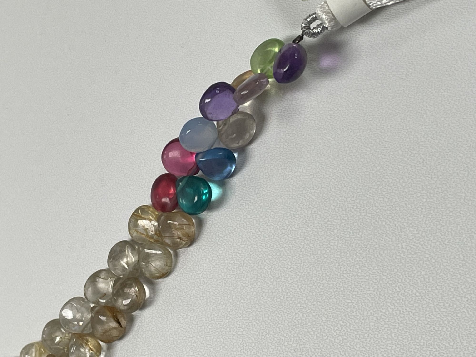 Multi Hydro Golden Rutilated Quartz Heart Smooth