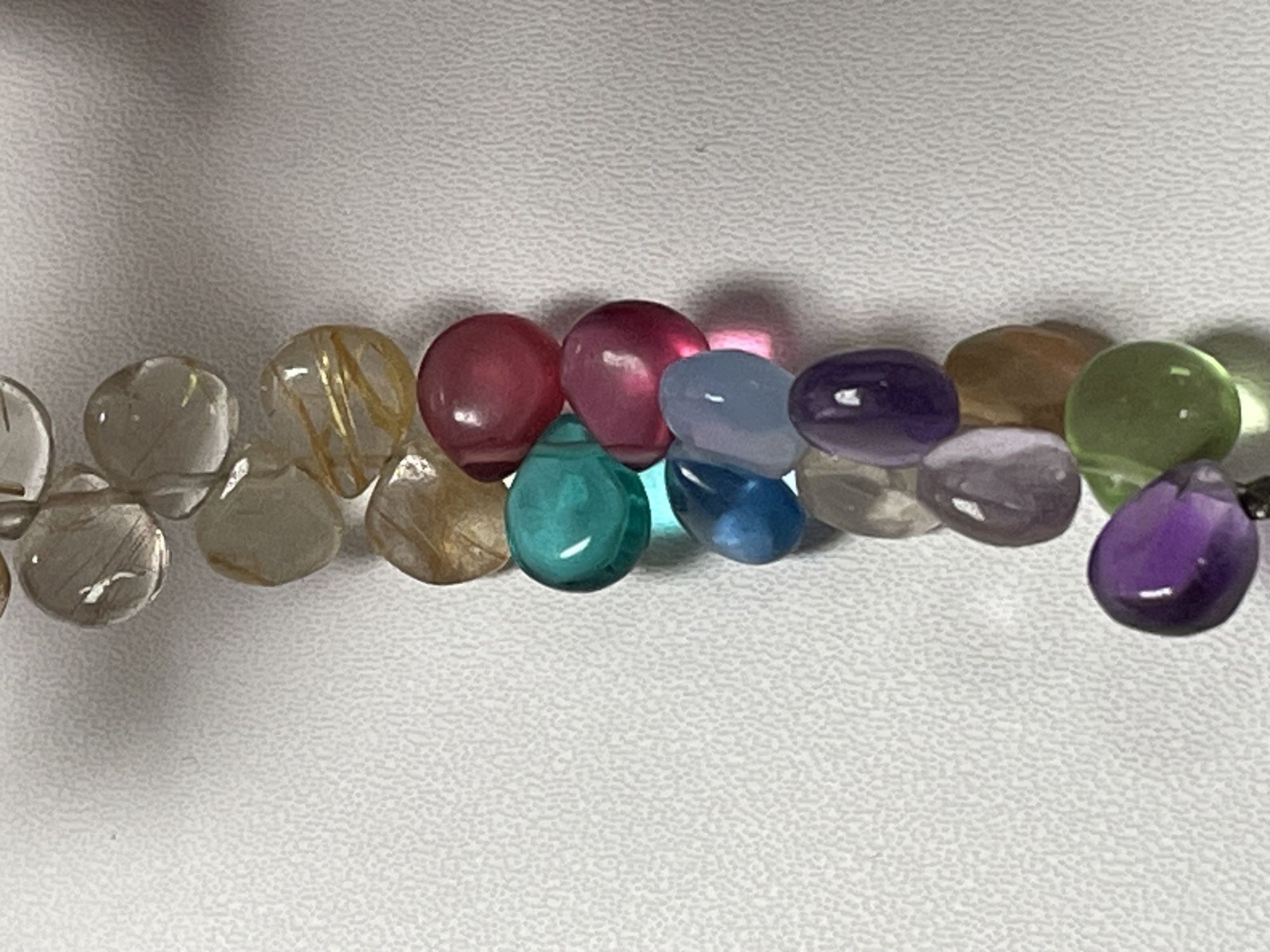 Multi Hydro Golden Rutilated Quartz Heart Smooth