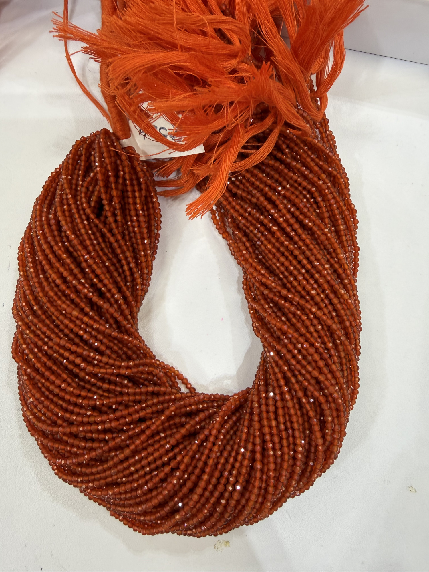 Carnelian Rondelle Faceted