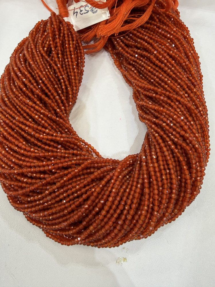Image of Carnelian Rondelle Faceted