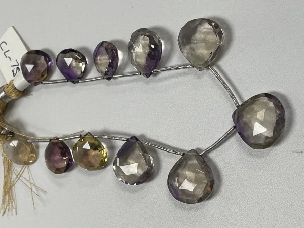 Ametrine Heart Faceted