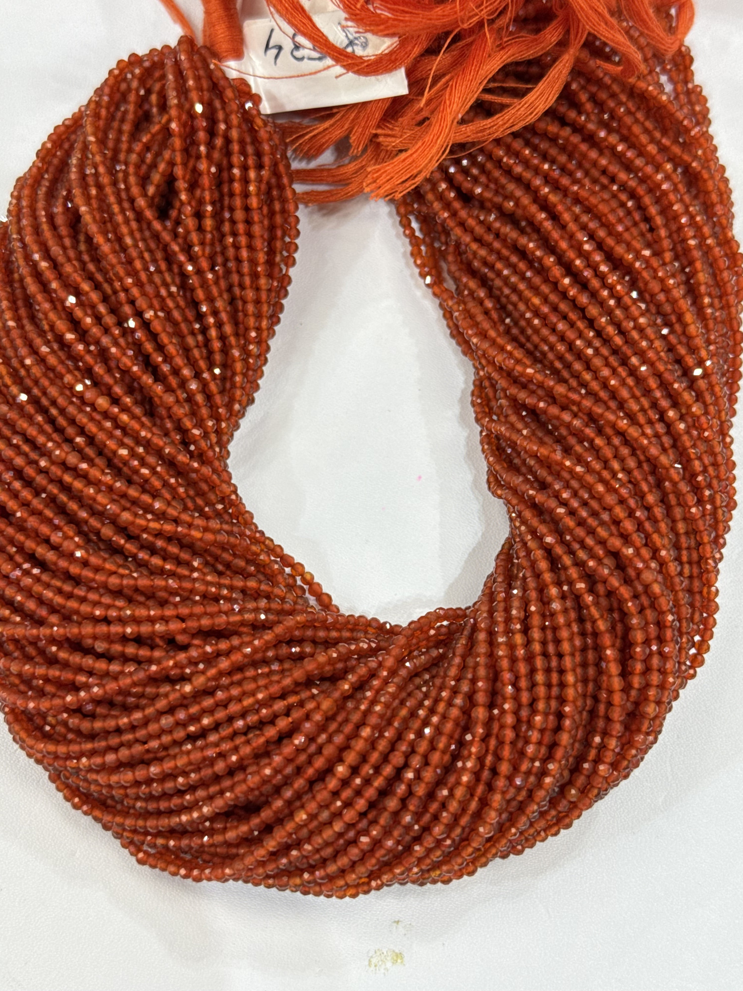 Carnelian Rondelle Faceted