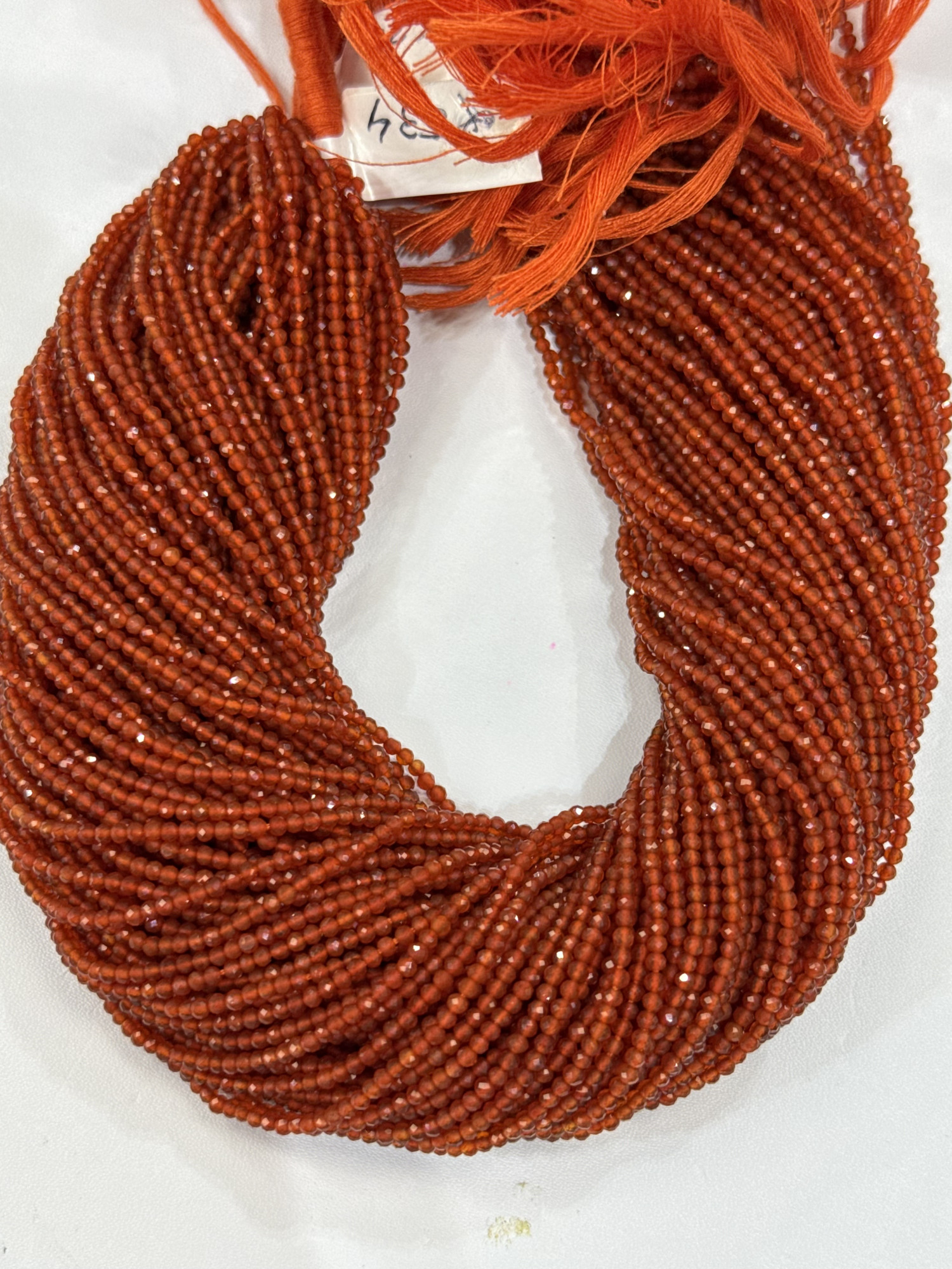 Carnelian Rondelle Faceted