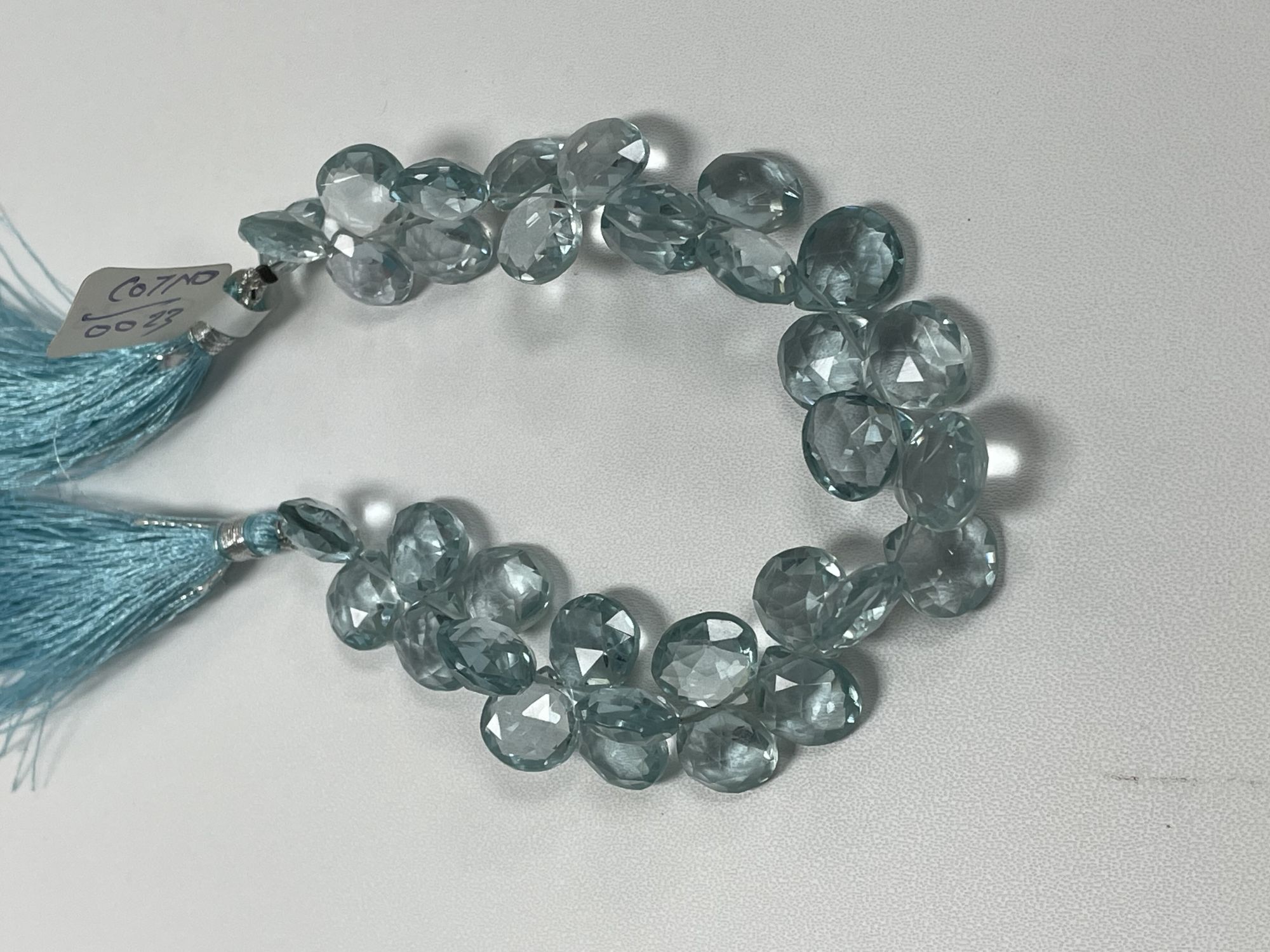 Aqua Hydro Quartz Heart Faceted