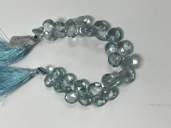 Aqua Hydro Quartz Heart Faceted