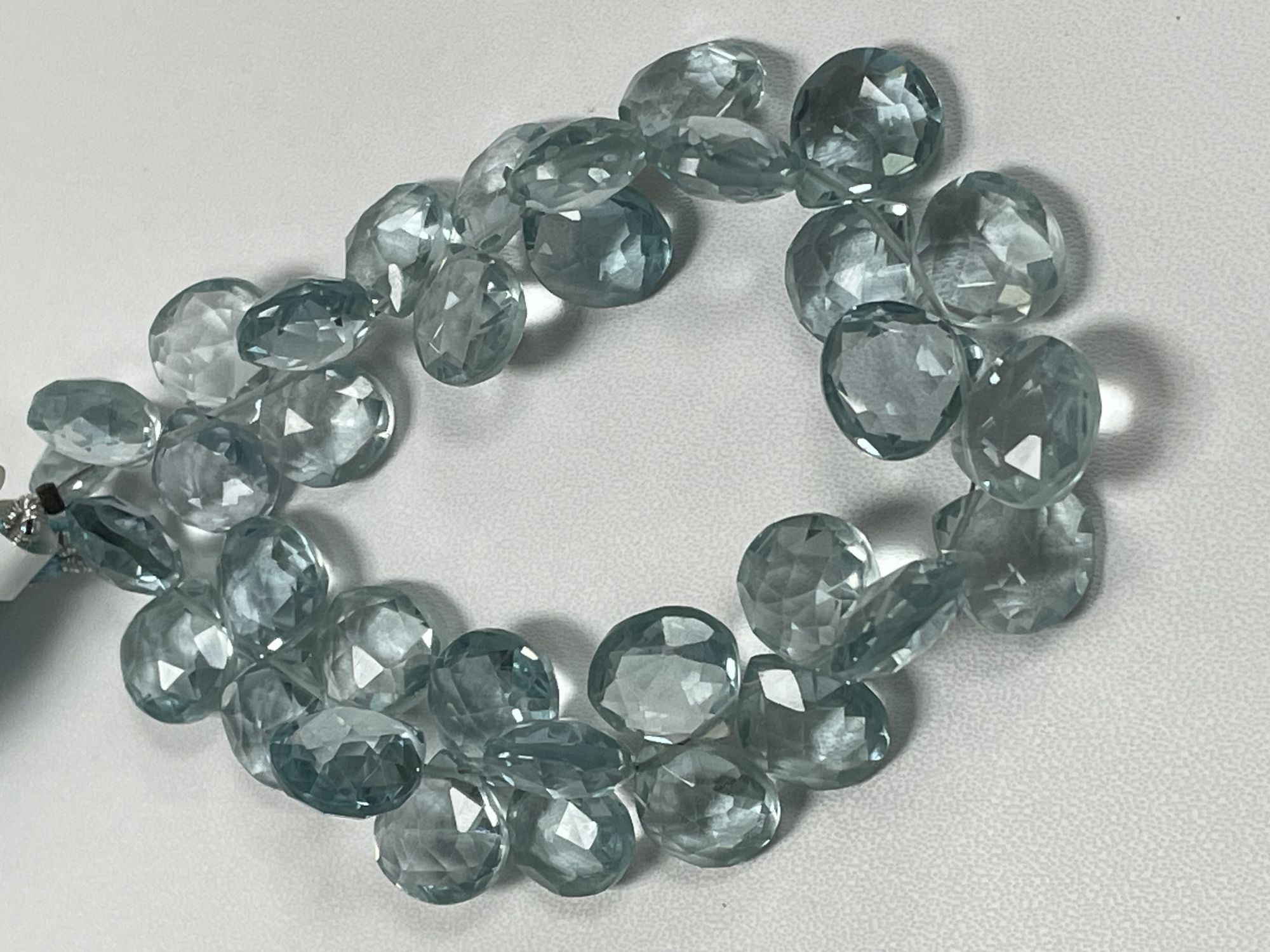 Aqua Hydro Quartz Heart Faceted