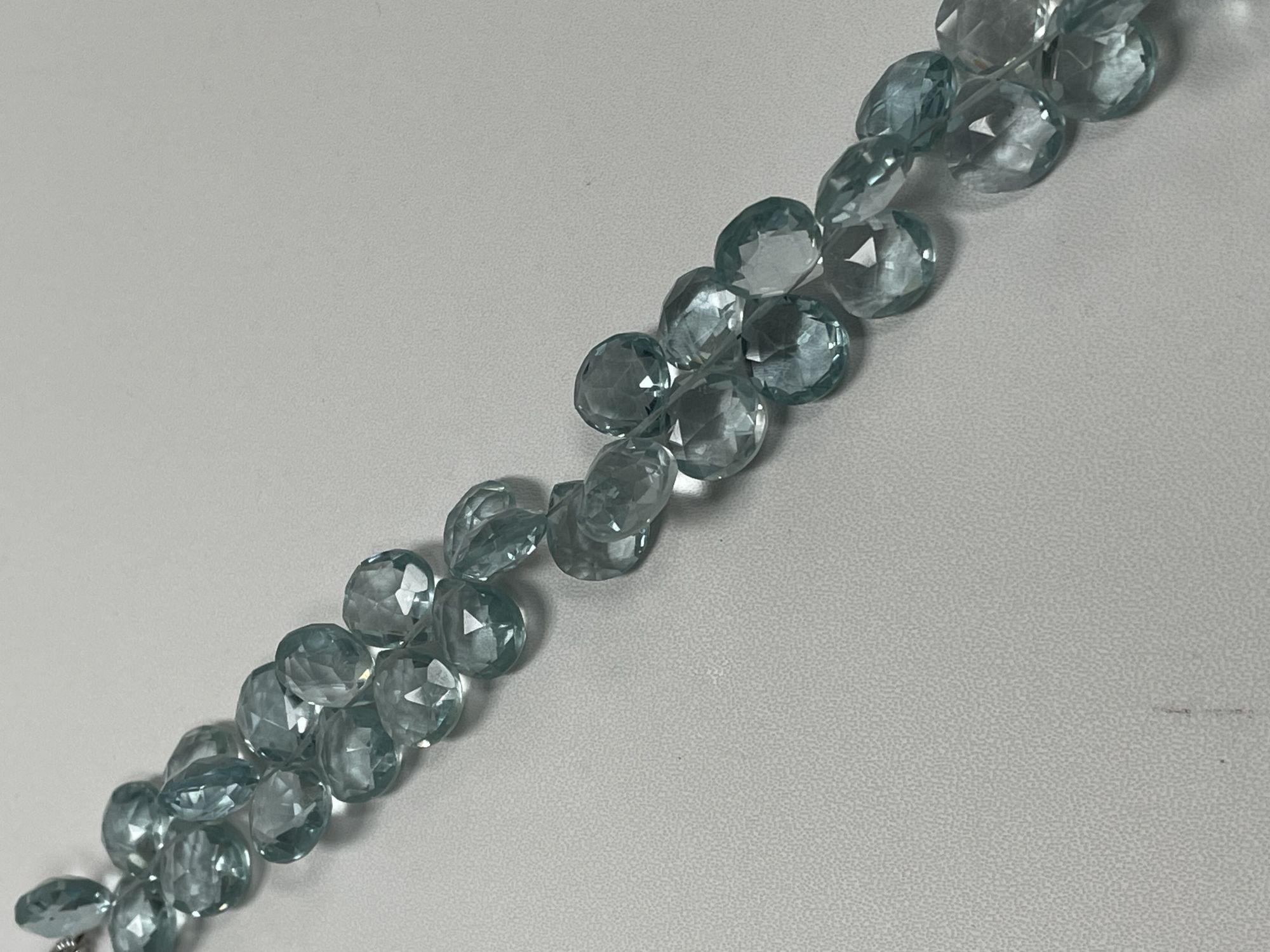 Aqua Hydro Quartz Heart Faceted