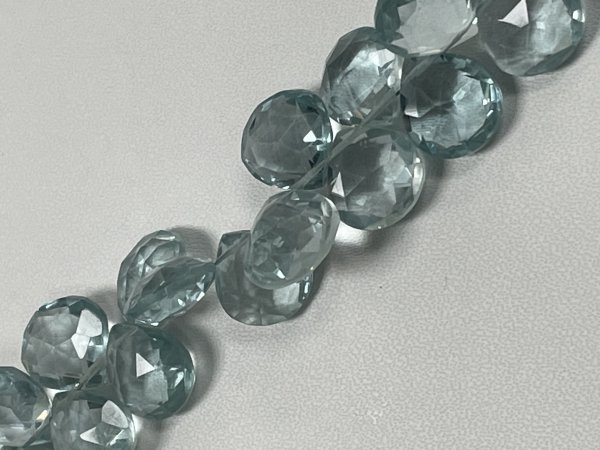 Aqua Hydro Quartz Heart Faceted
