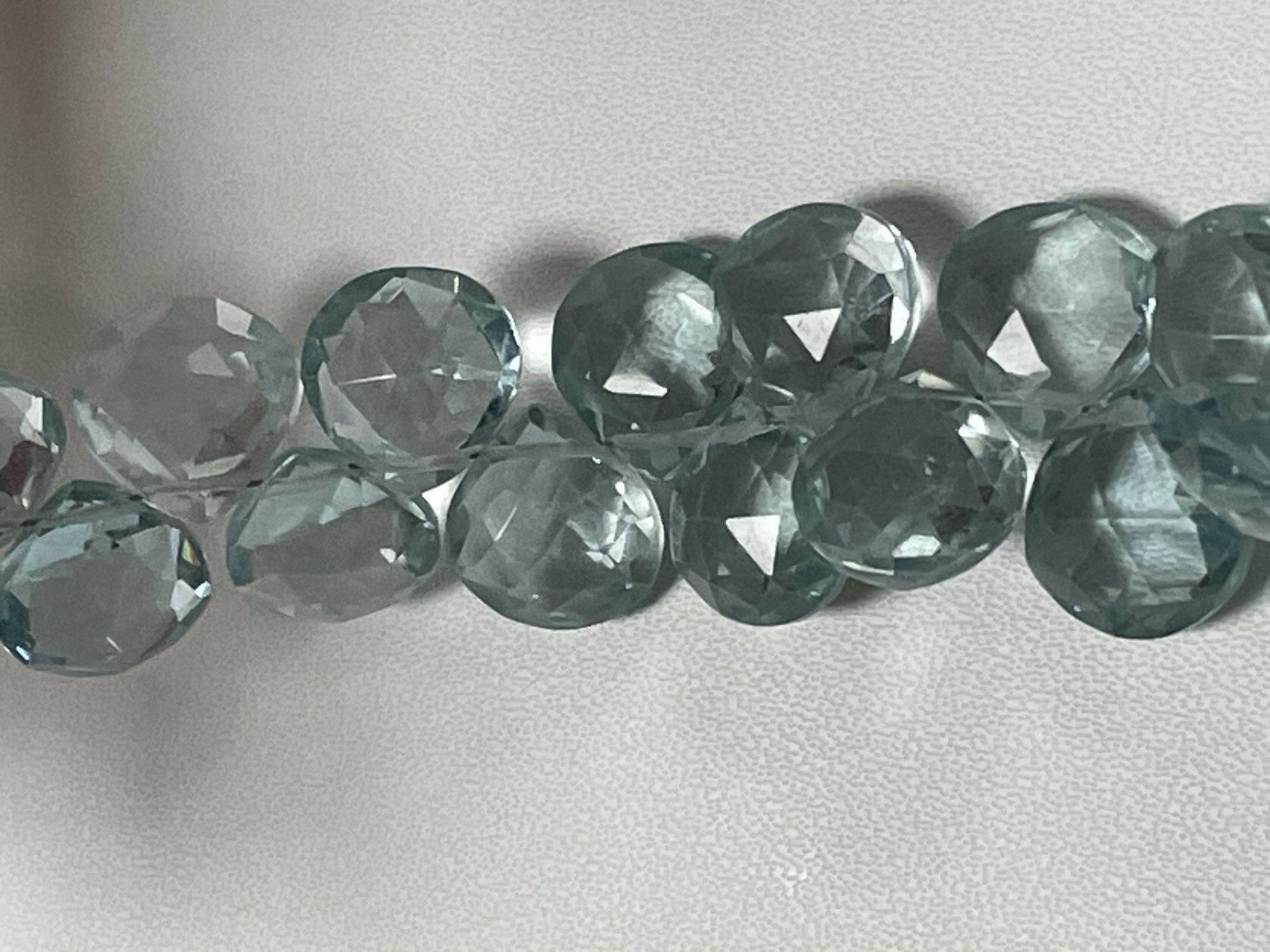 Aqua Hydro Quartz Heart Faceted