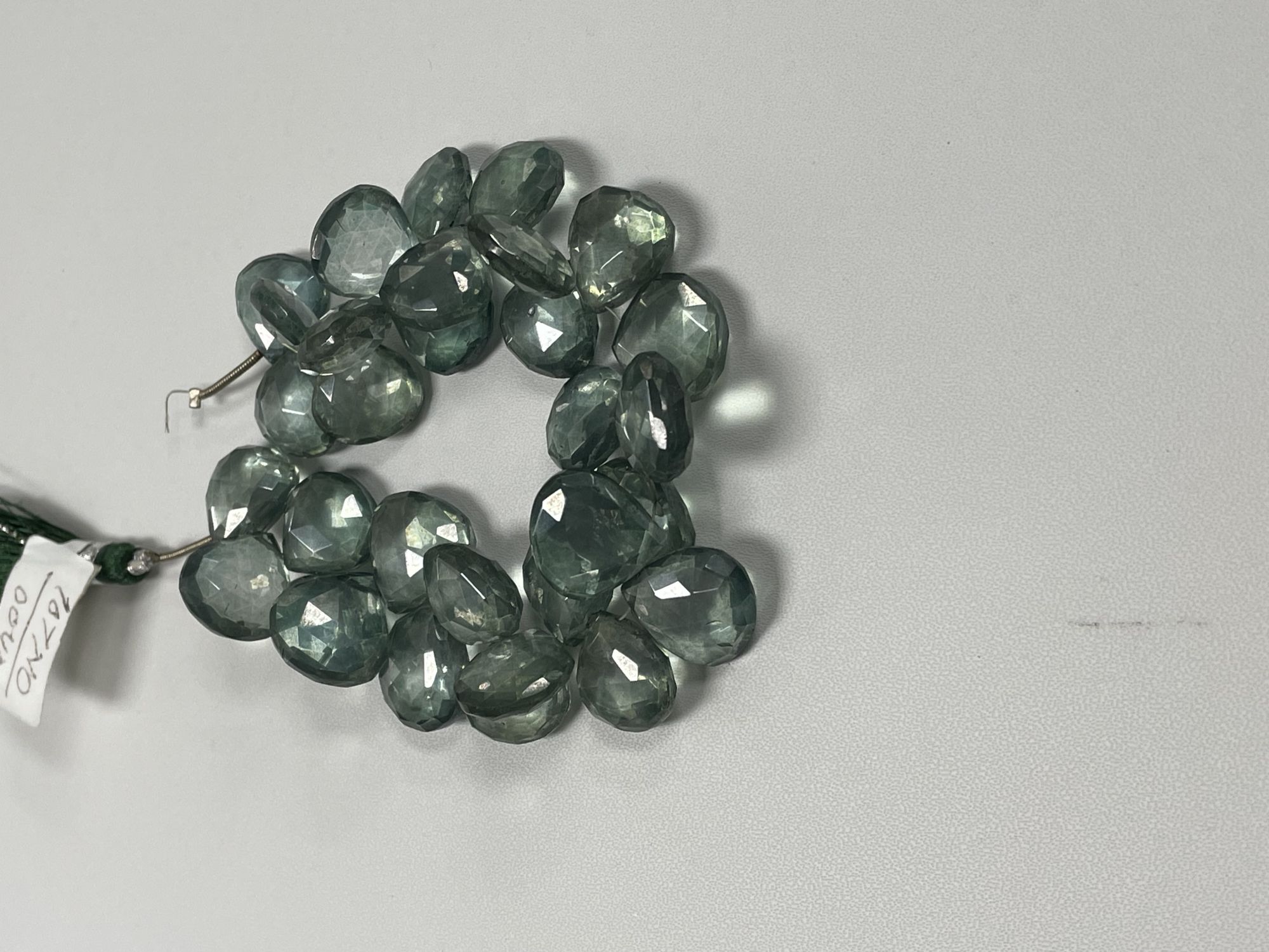 Green Mystic Quartz Heart Faceted