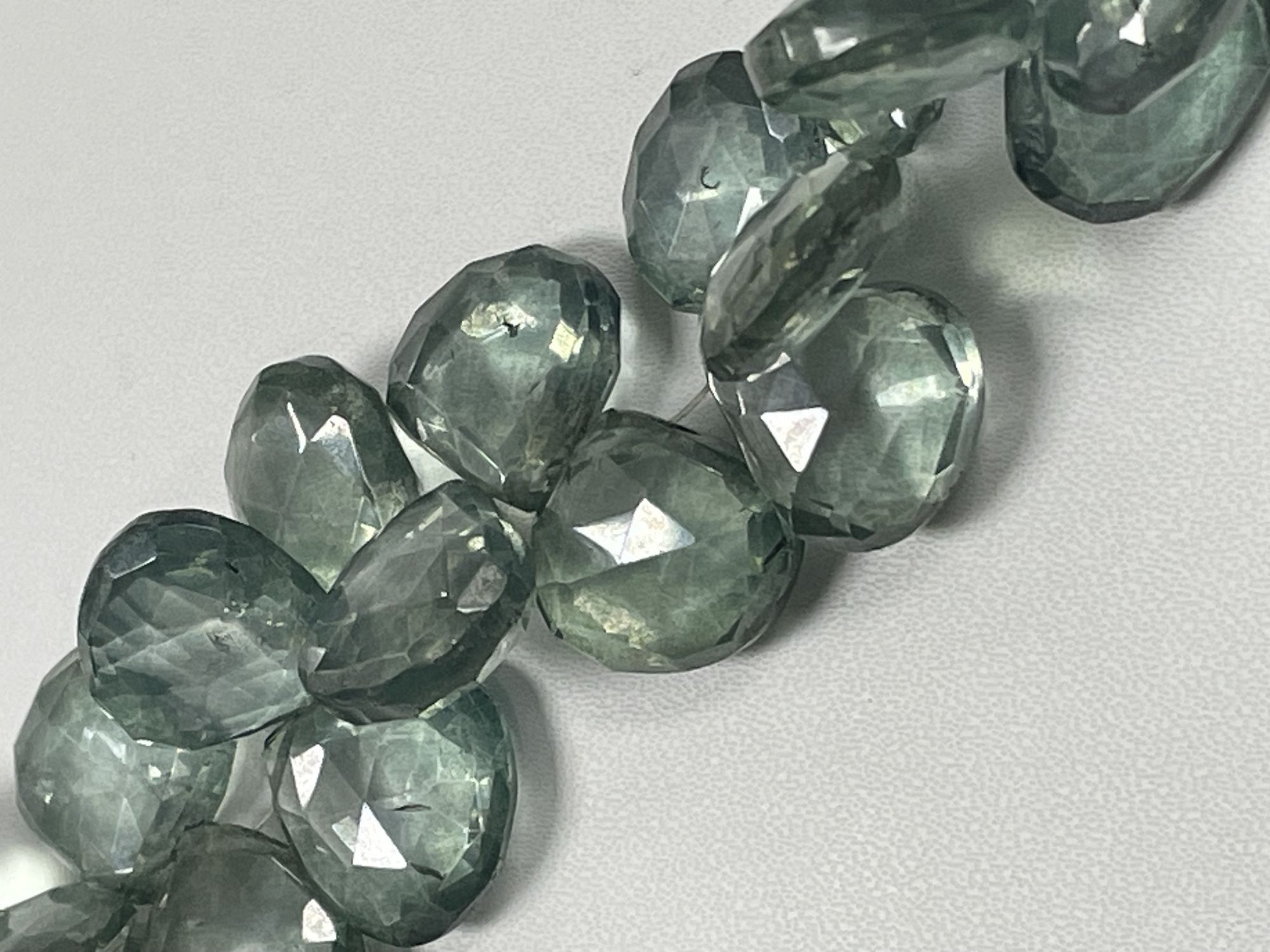 Green Mystic Quartz Heart Faceted