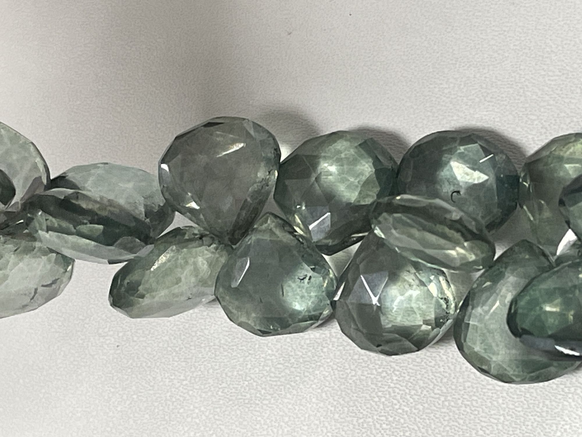 Green Mystic Quartz Heart Faceted