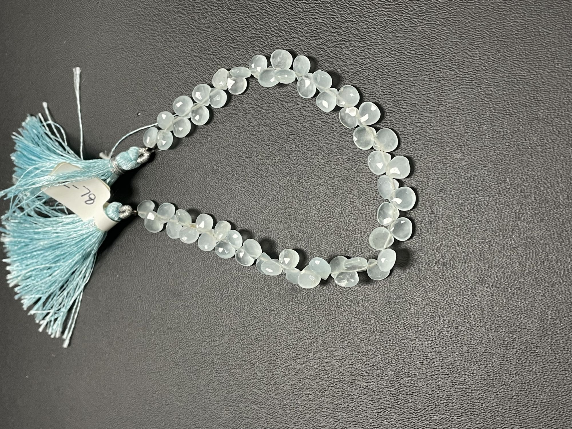 Aquamarine Heart Faceted