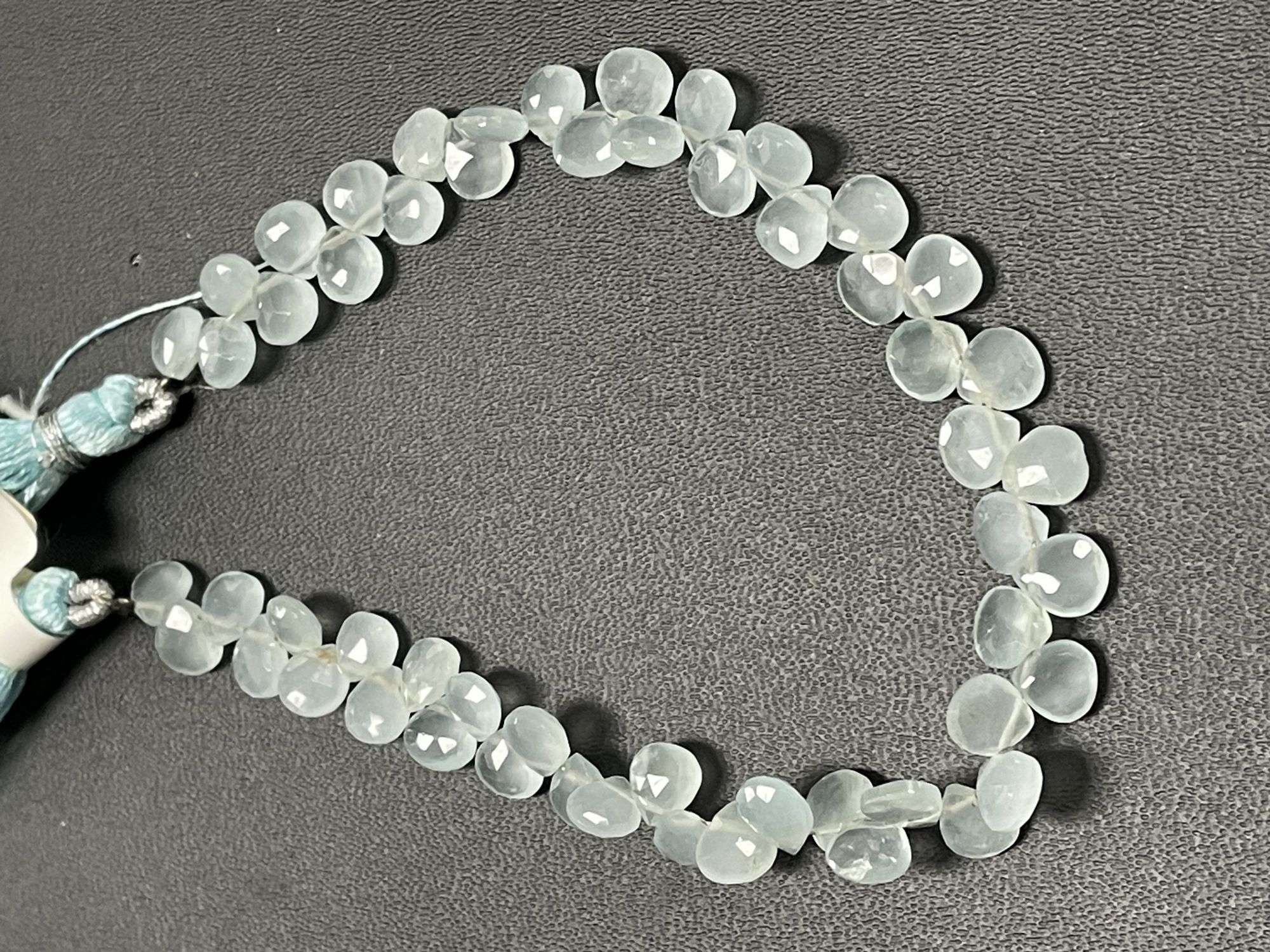 Aquamarine Heart Faceted