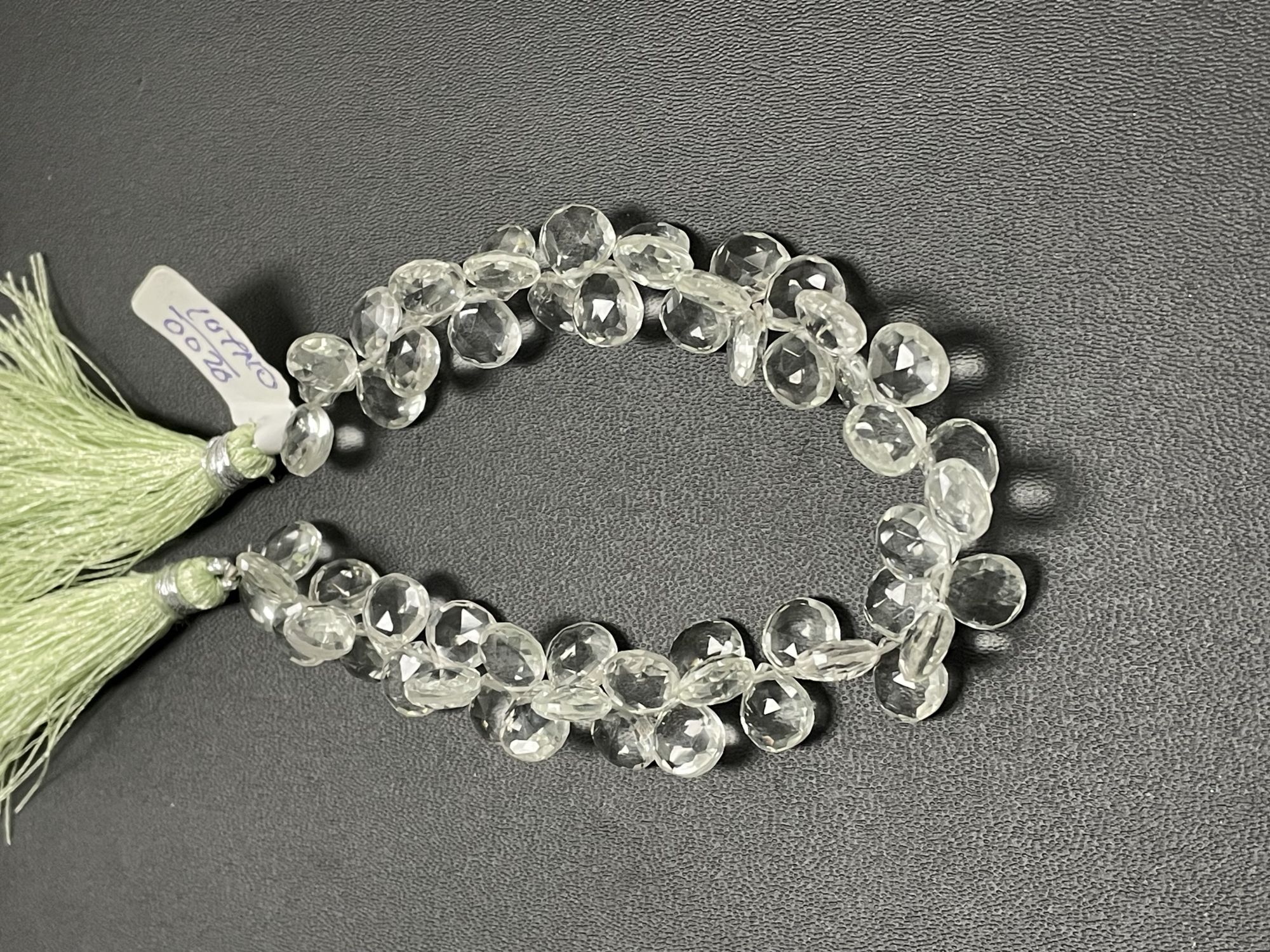 Green Amethyst Heart Faceted