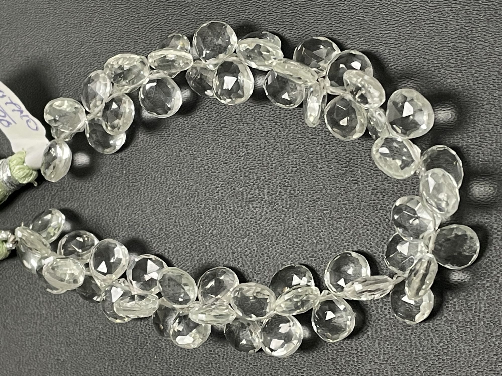 Green Amethyst Heart Faceted