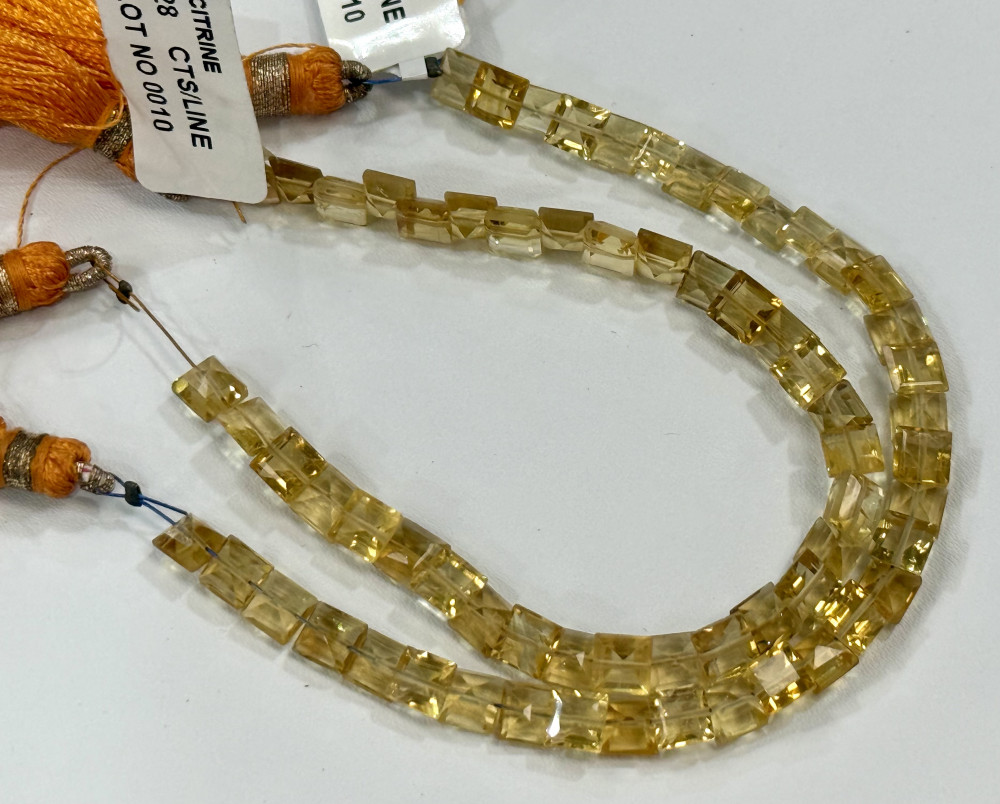 Image of Citrine Cubes Faceted