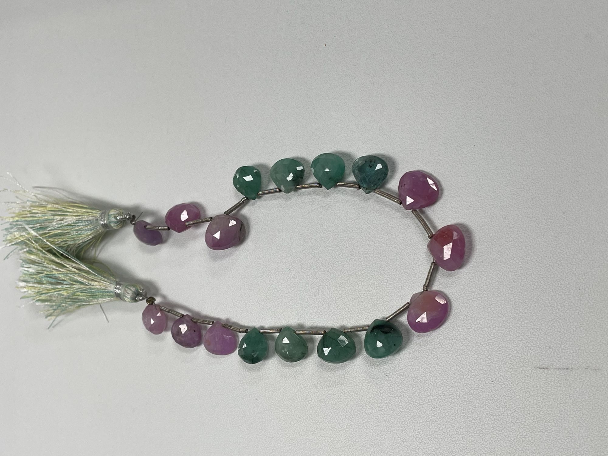 Ruby Sapphire Heart Faceted