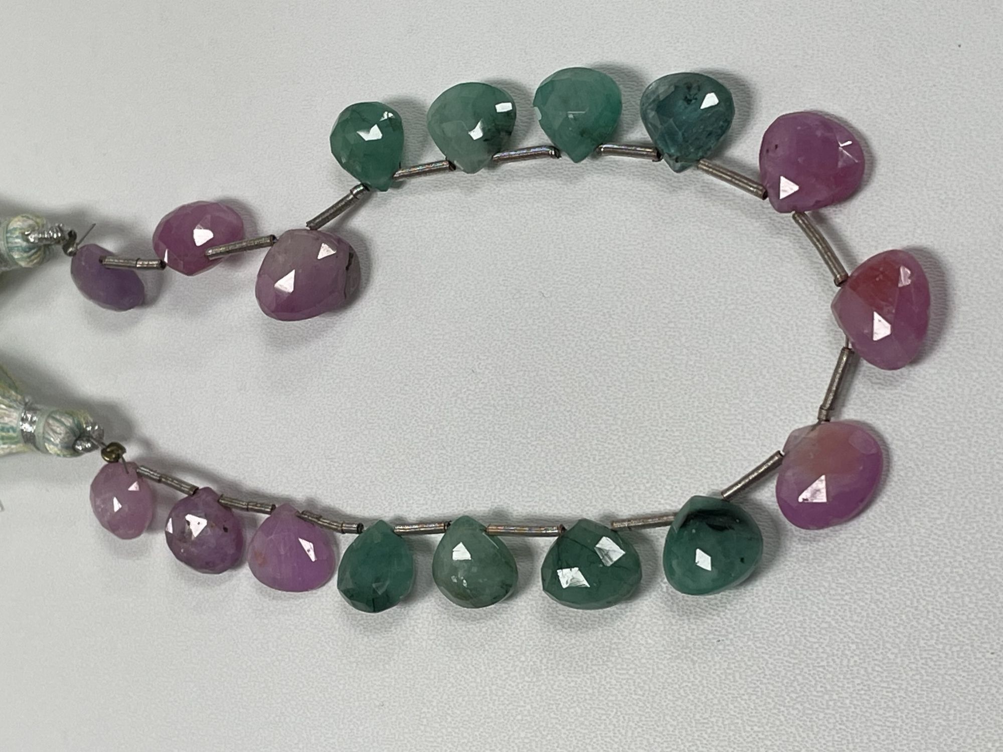 Ruby Sapphire Heart Faceted