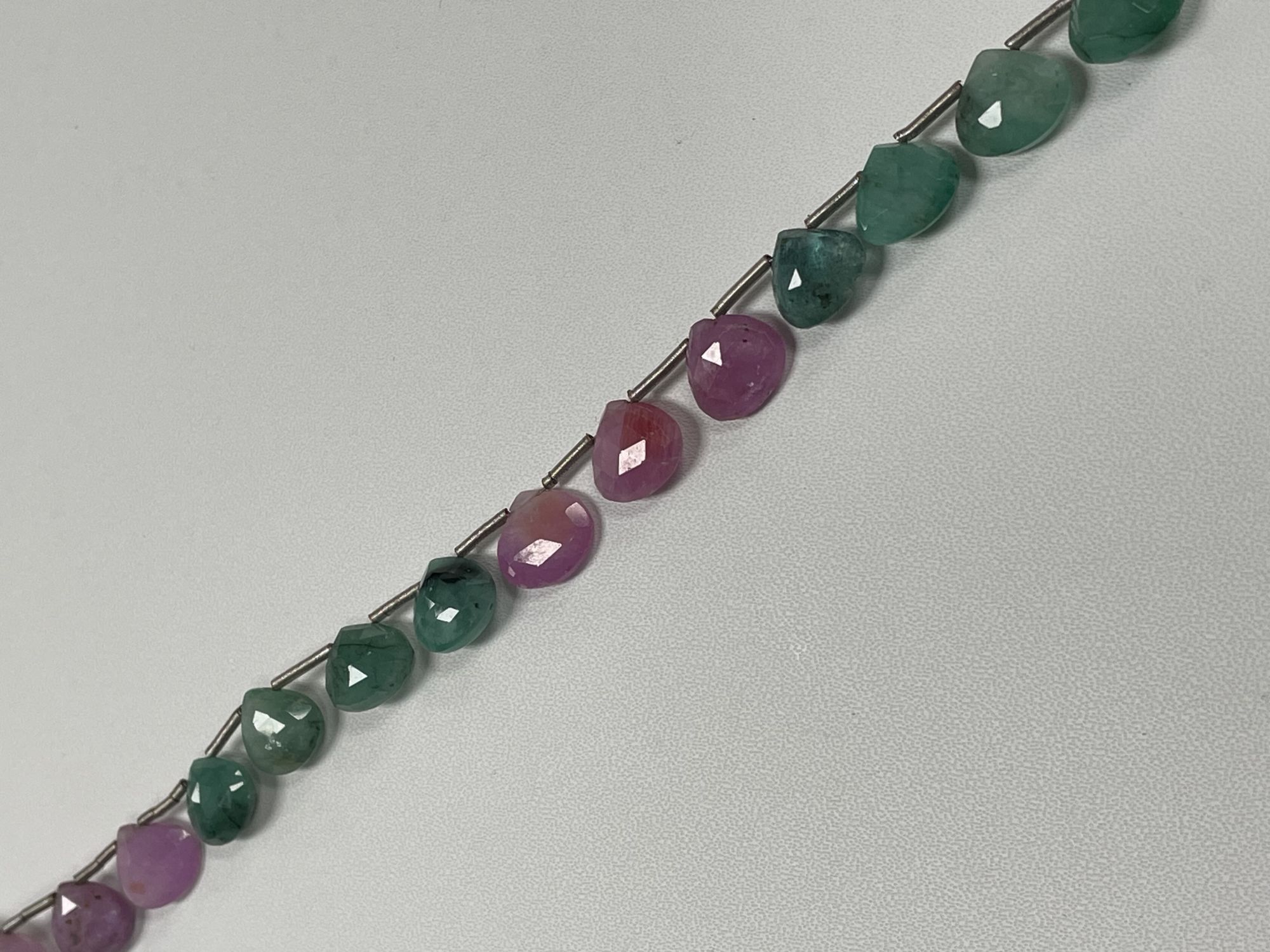 Ruby Sapphire Heart Faceted