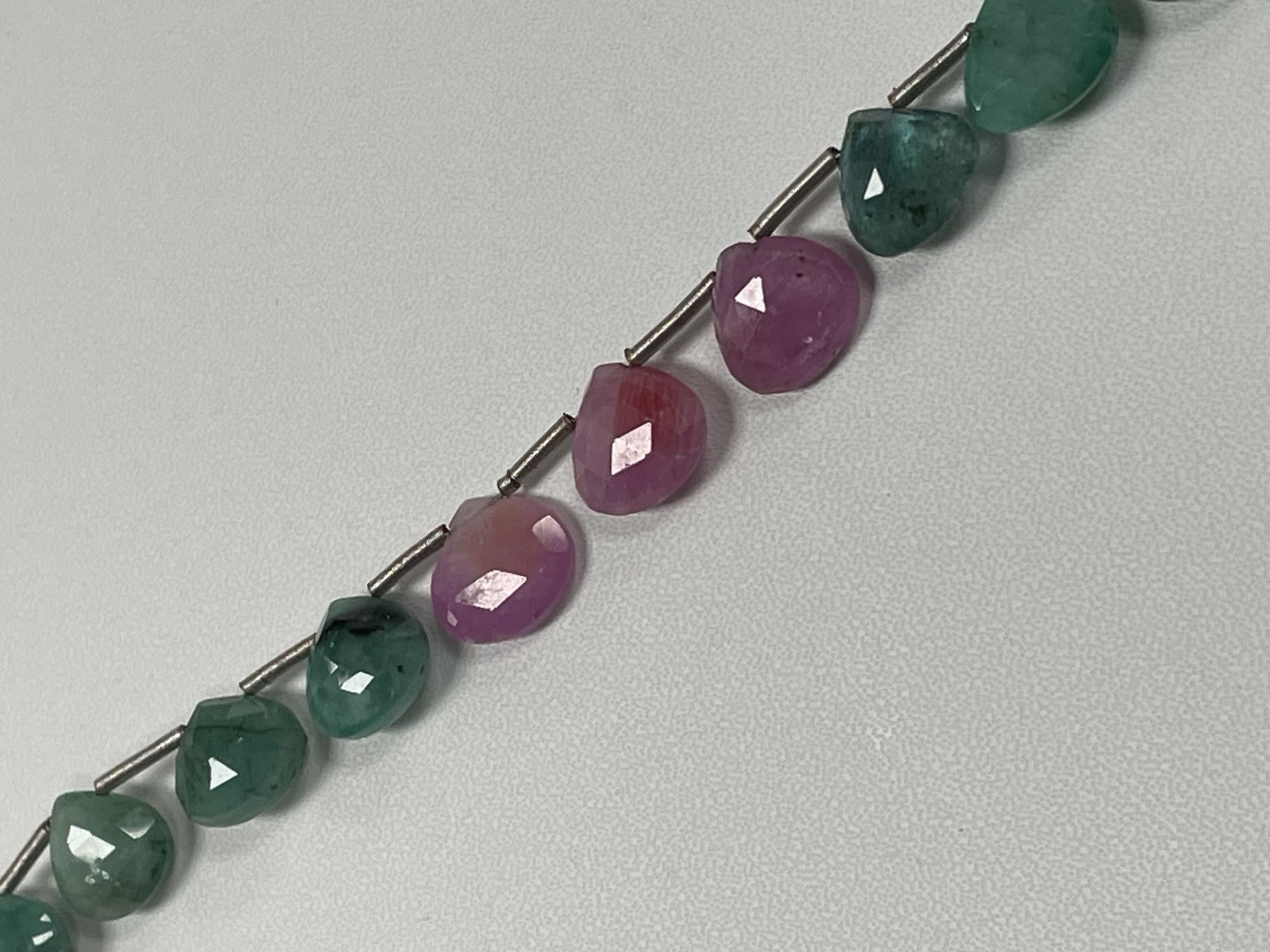 Ruby Sapphire Heart Faceted
