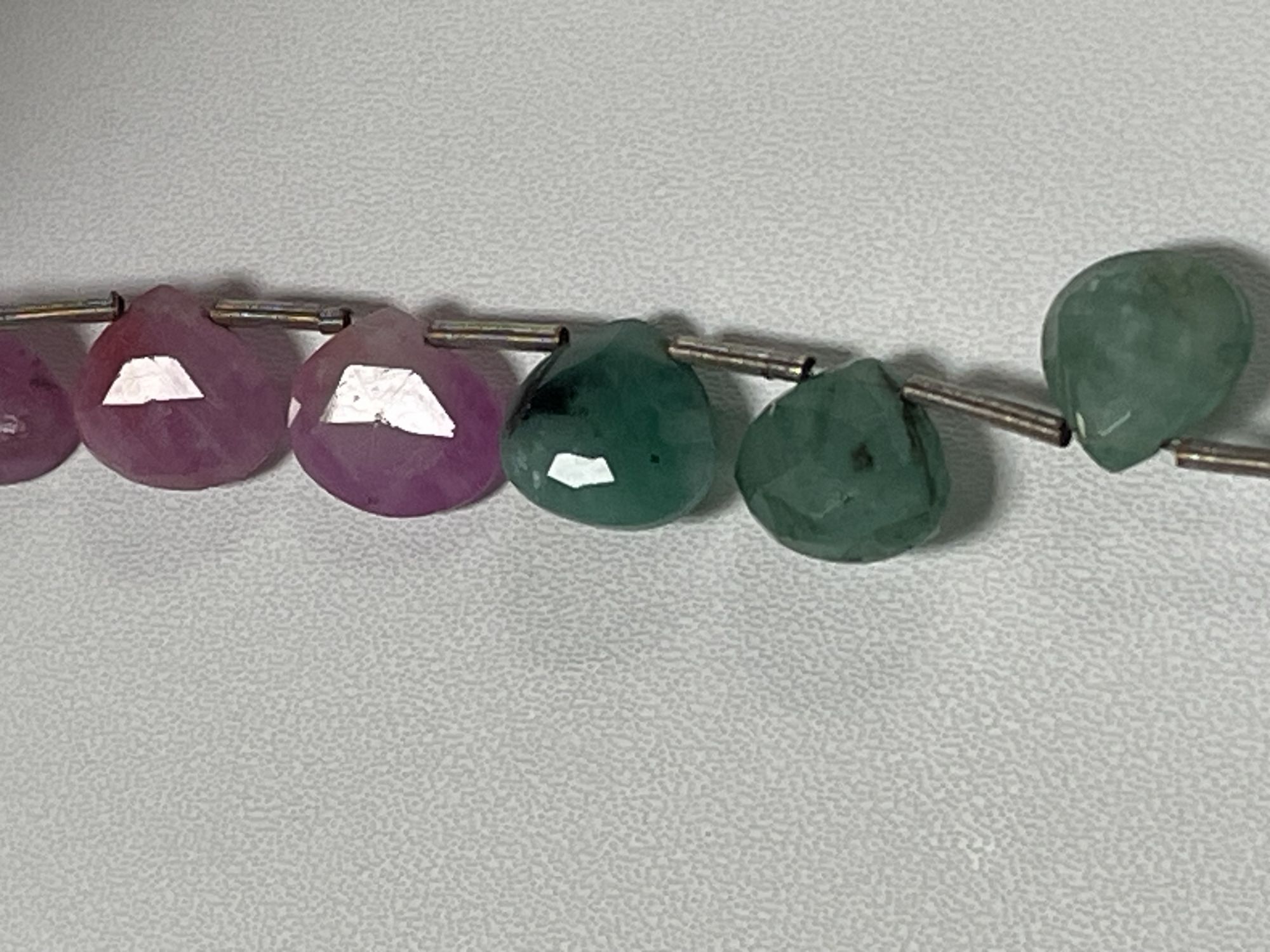 Ruby Sapphire Heart Faceted