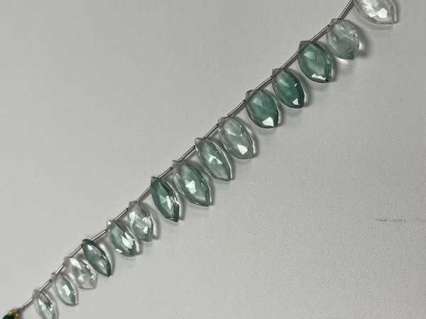 Green White Hydro Quartz Marquise Faceted