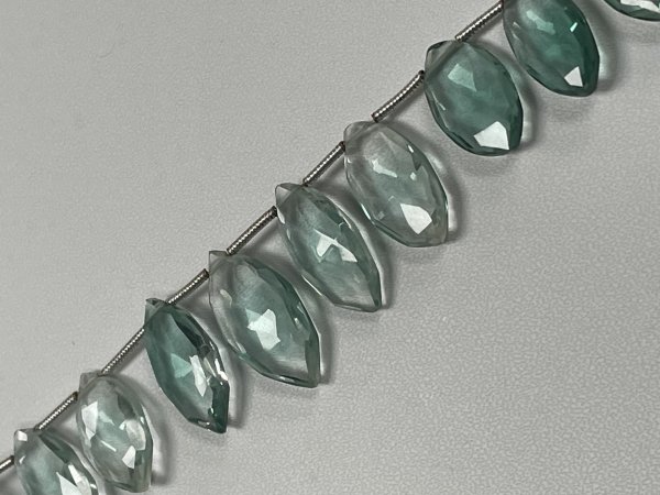 Green White Hydro Quartz Marquise Faceted