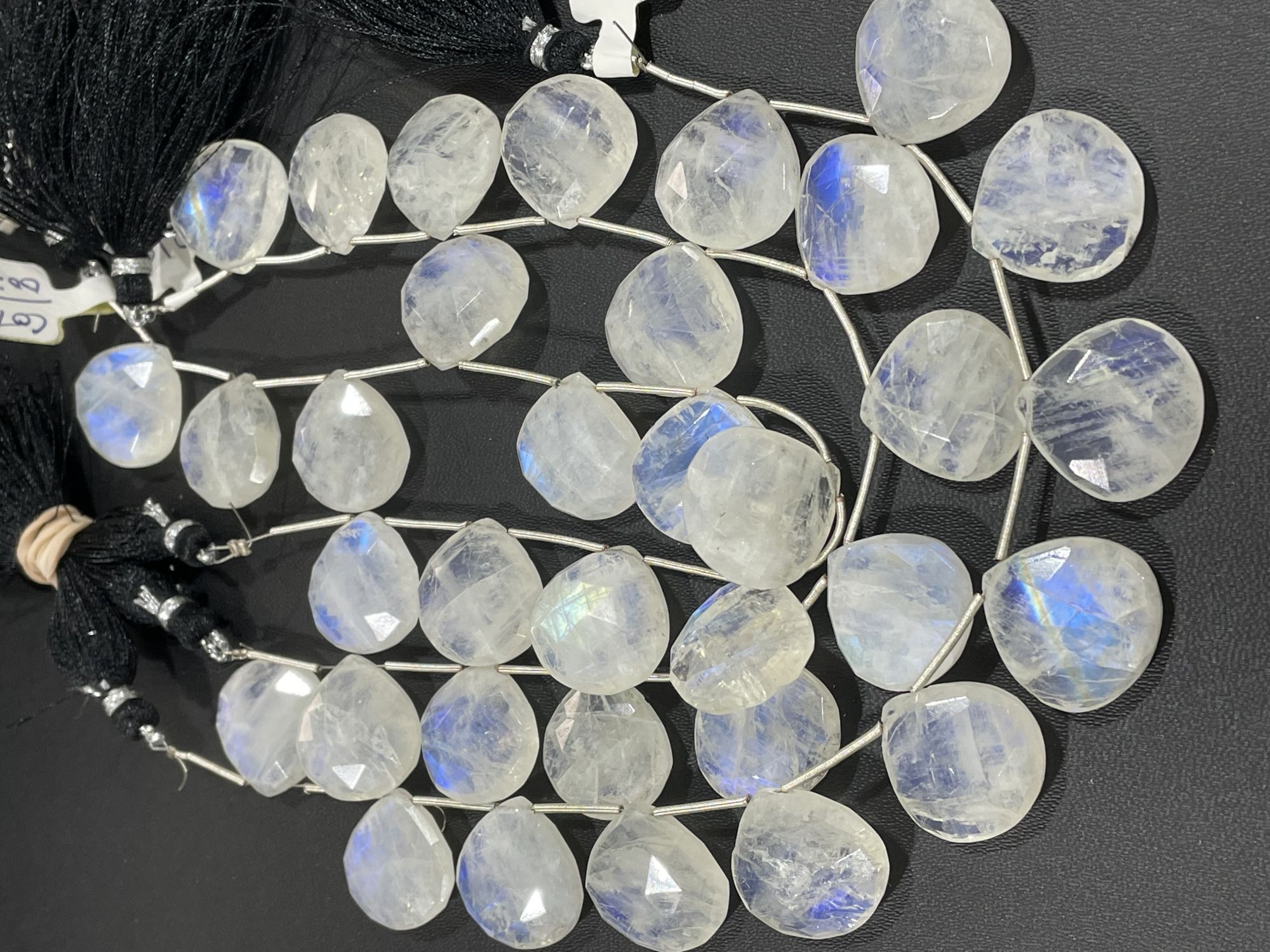 Rainbow Moonstone Heart Faceted