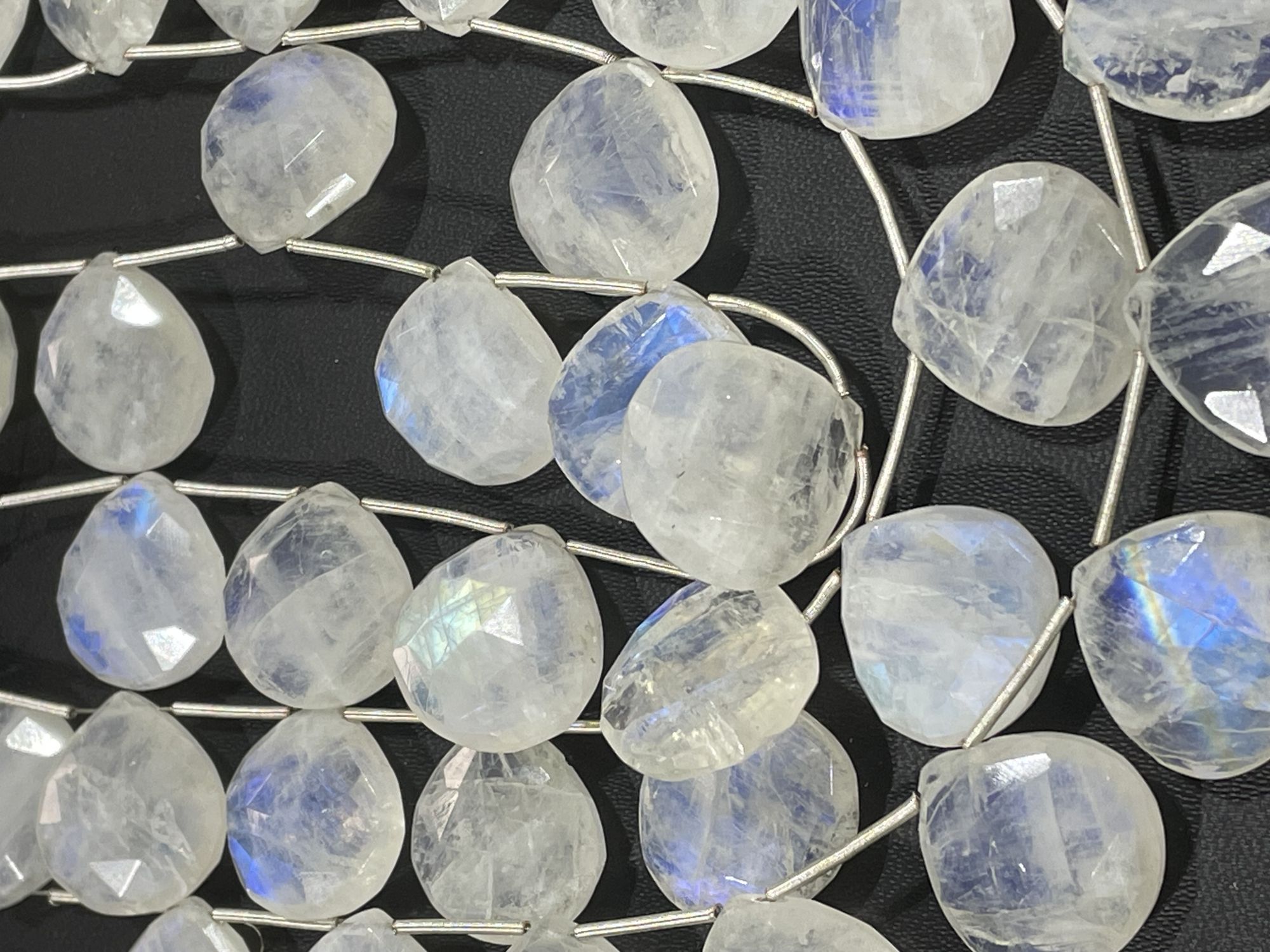 Rainbow Moonstone Heart Faceted