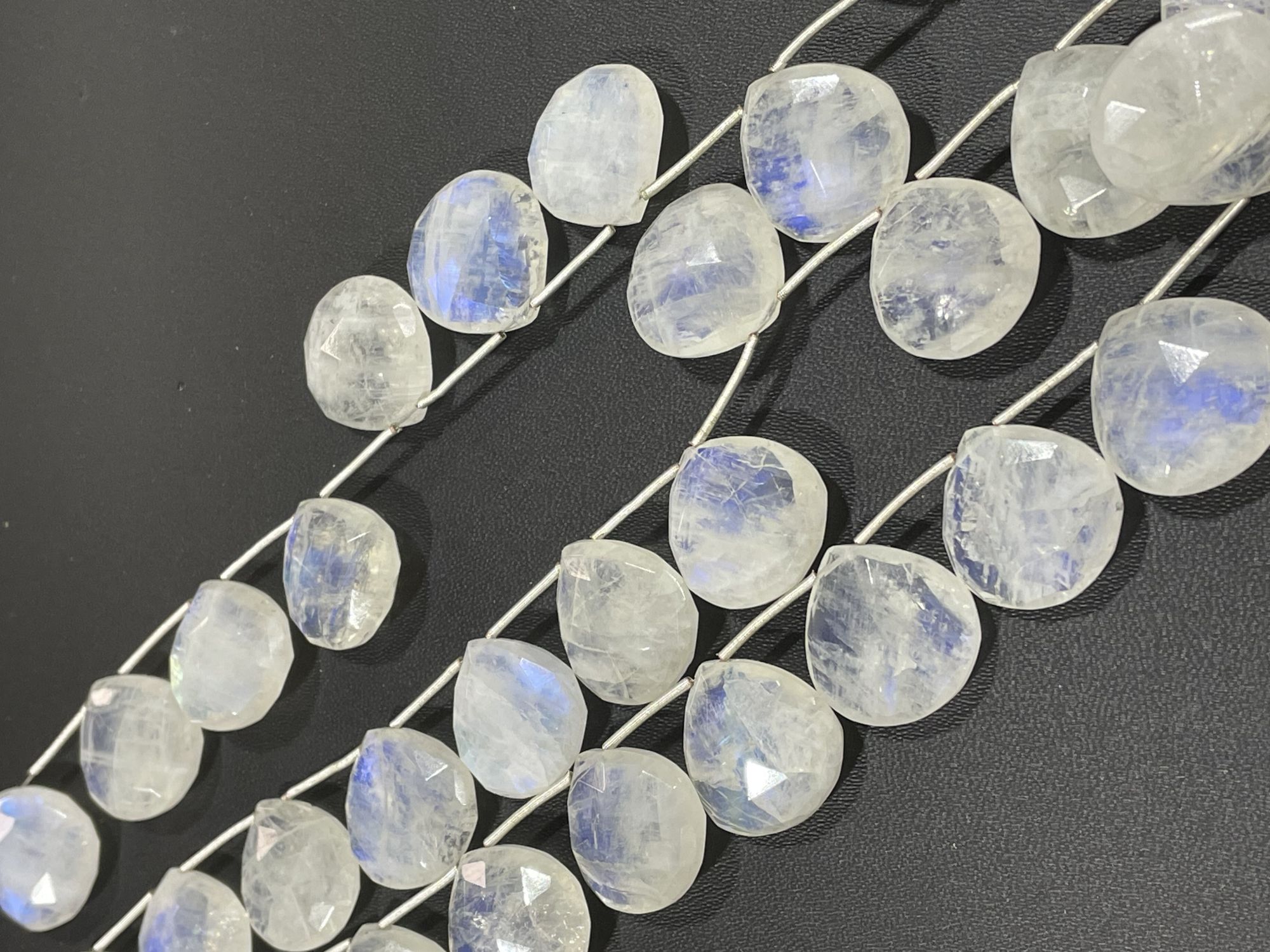 Rainbow Moonstone Heart Faceted