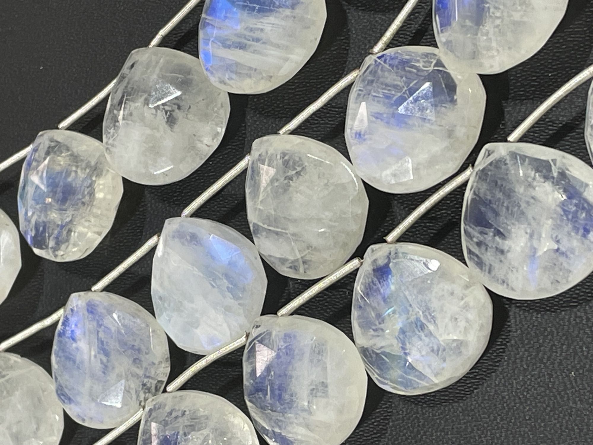 Rainbow Moonstone Heart Faceted