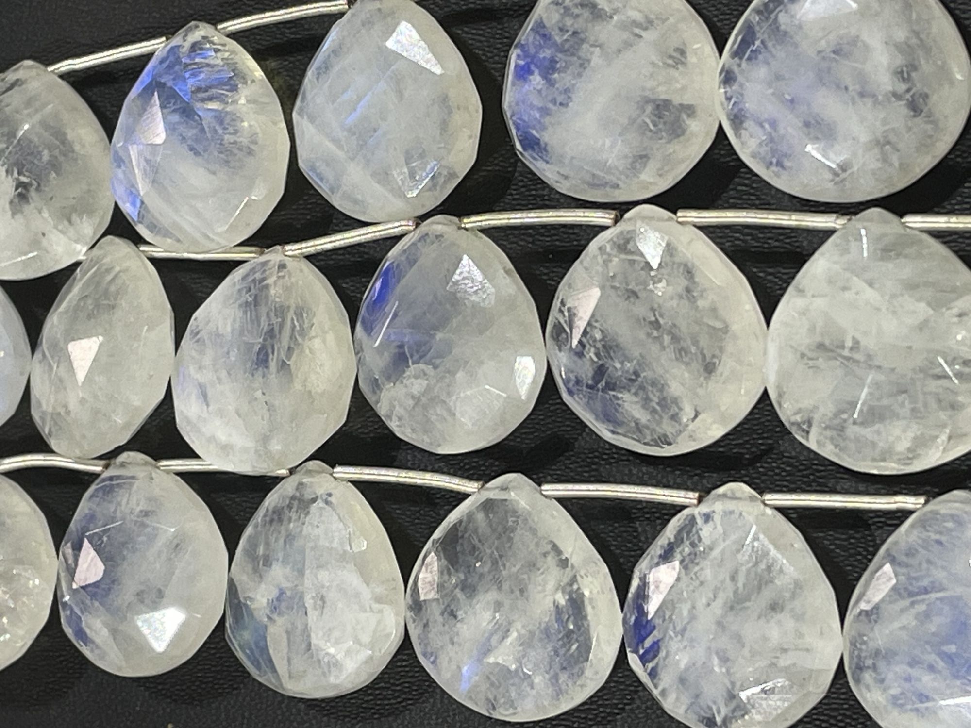 Rainbow Moonstone Heart Faceted