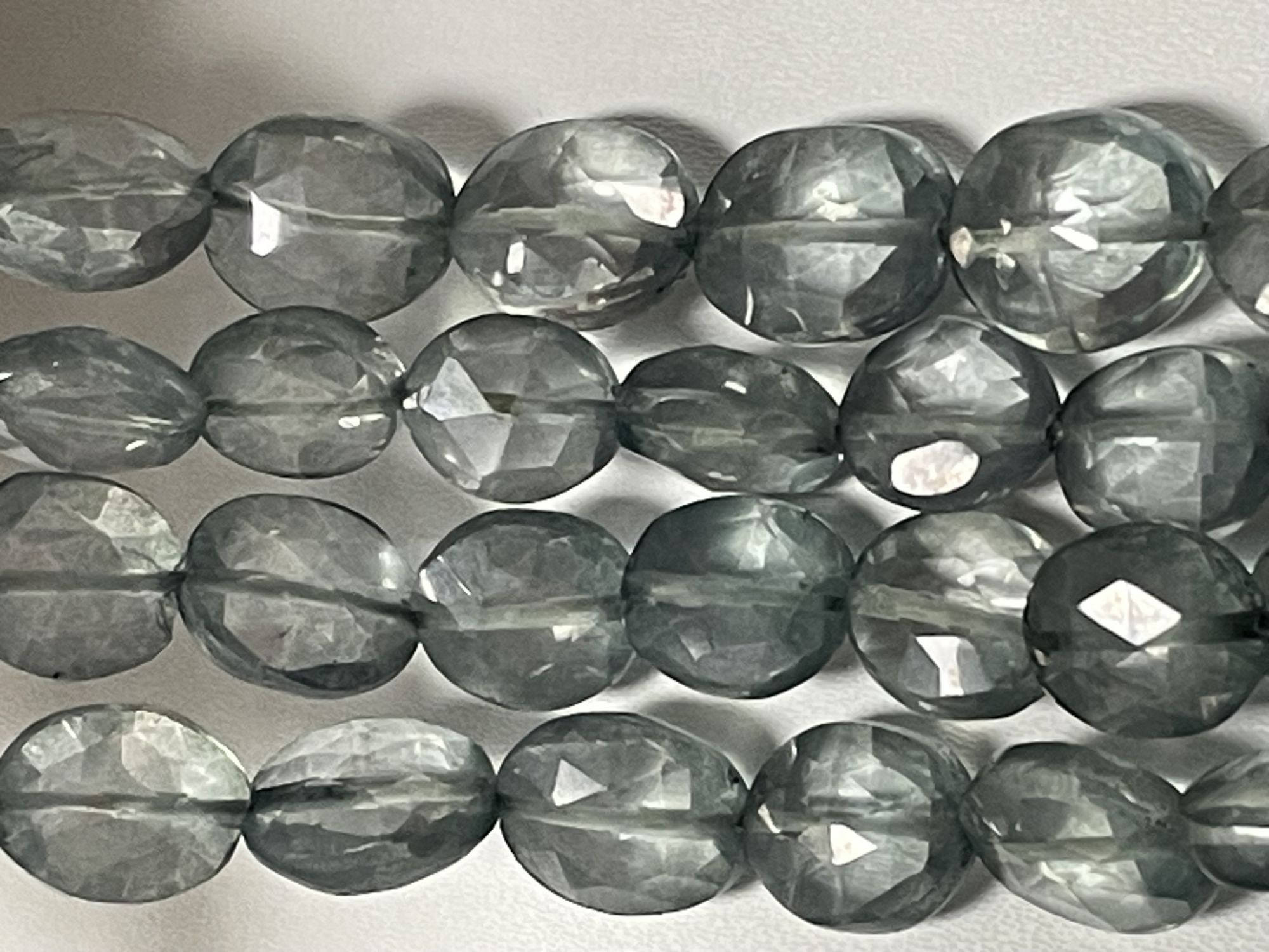 Green Mystic Quartz Oval Faceted