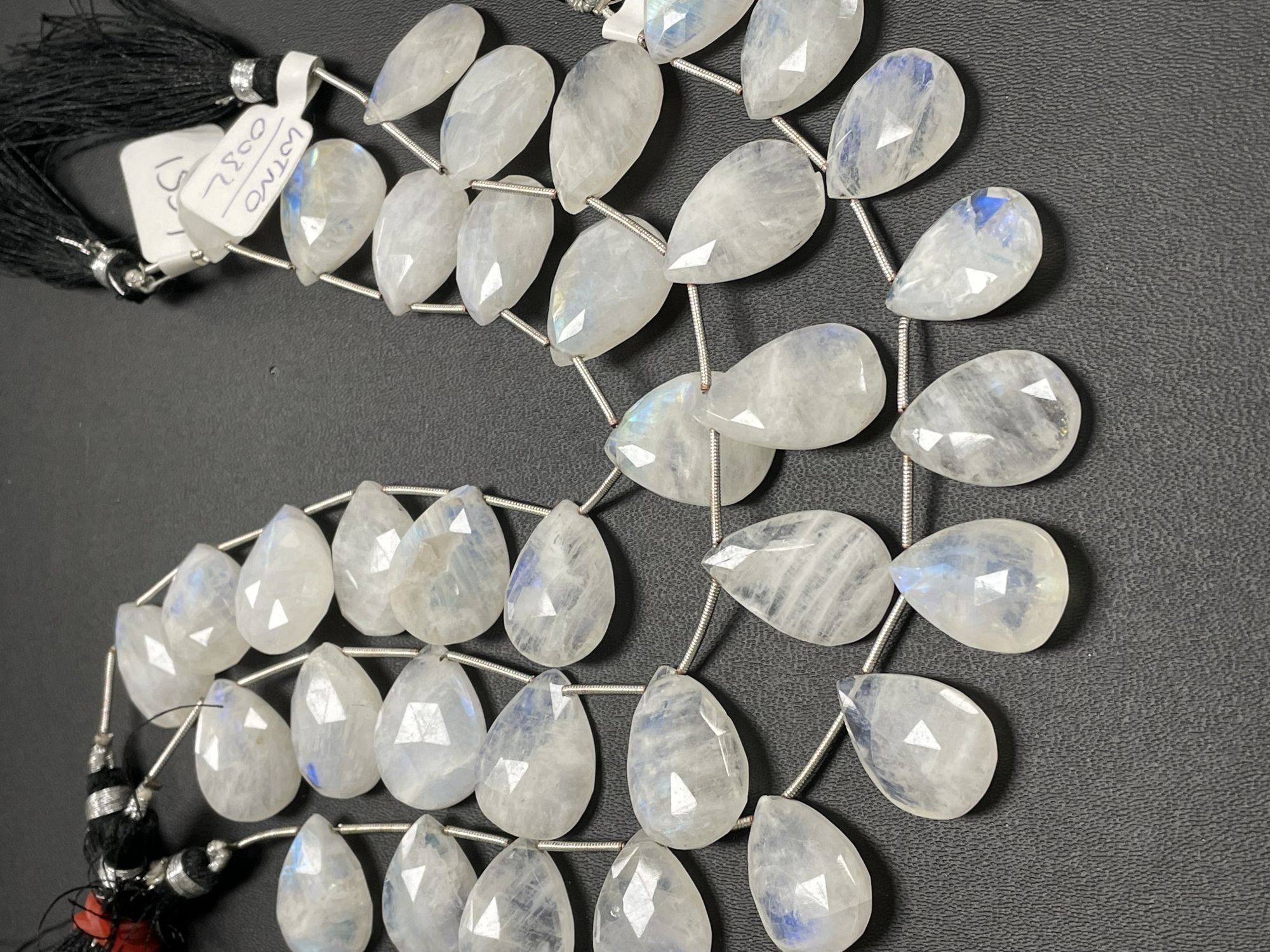 Rainbow Moonstone Pear Faceted
