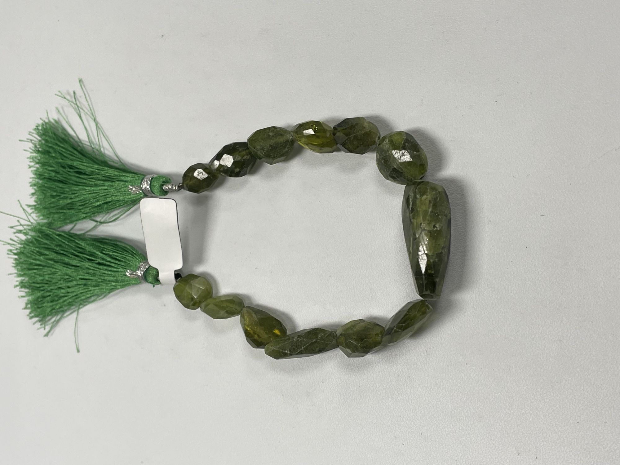 Green Grossular Garnet Nugget Faceted