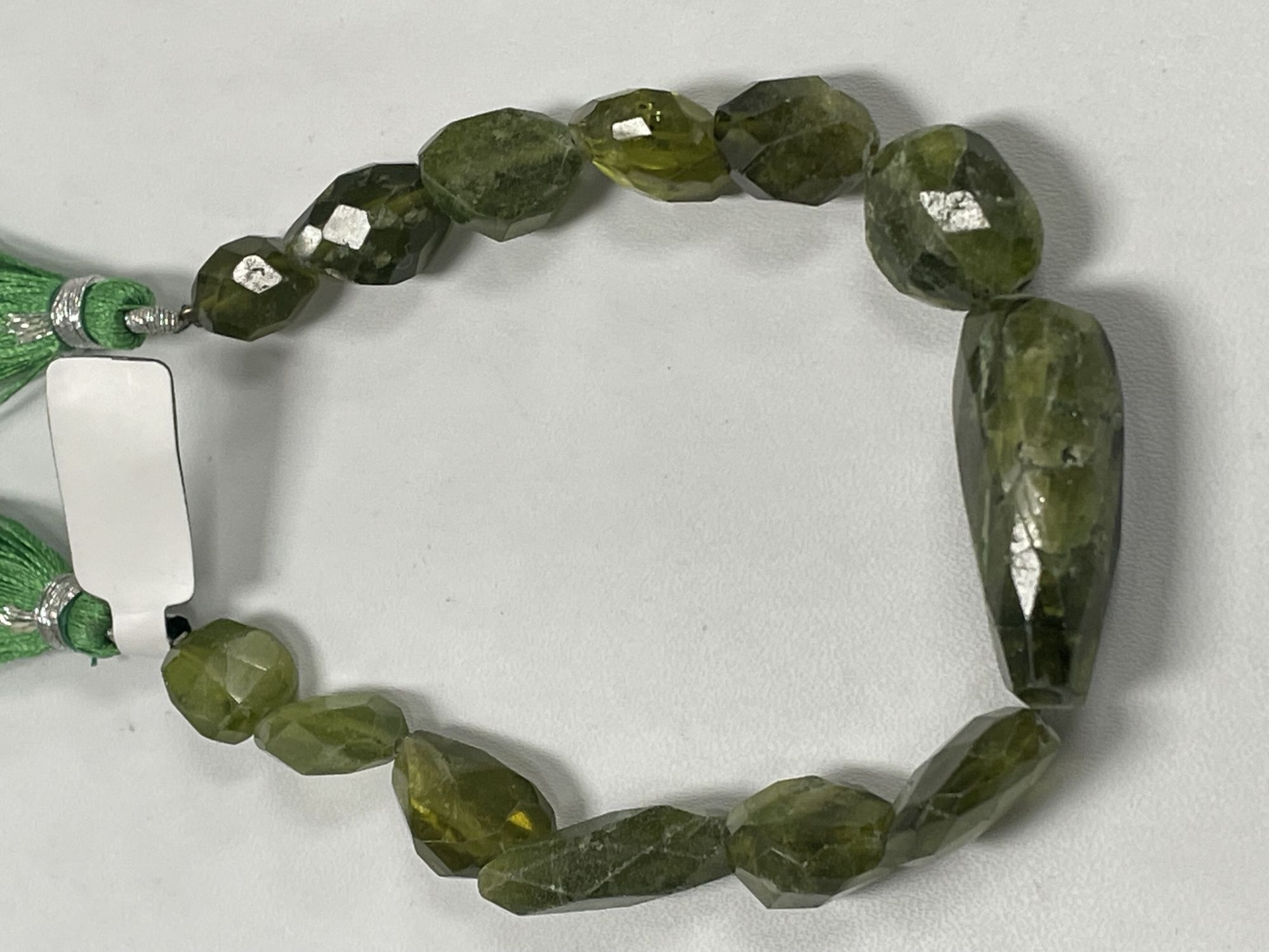 Green Grossular Garnet Nugget Faceted